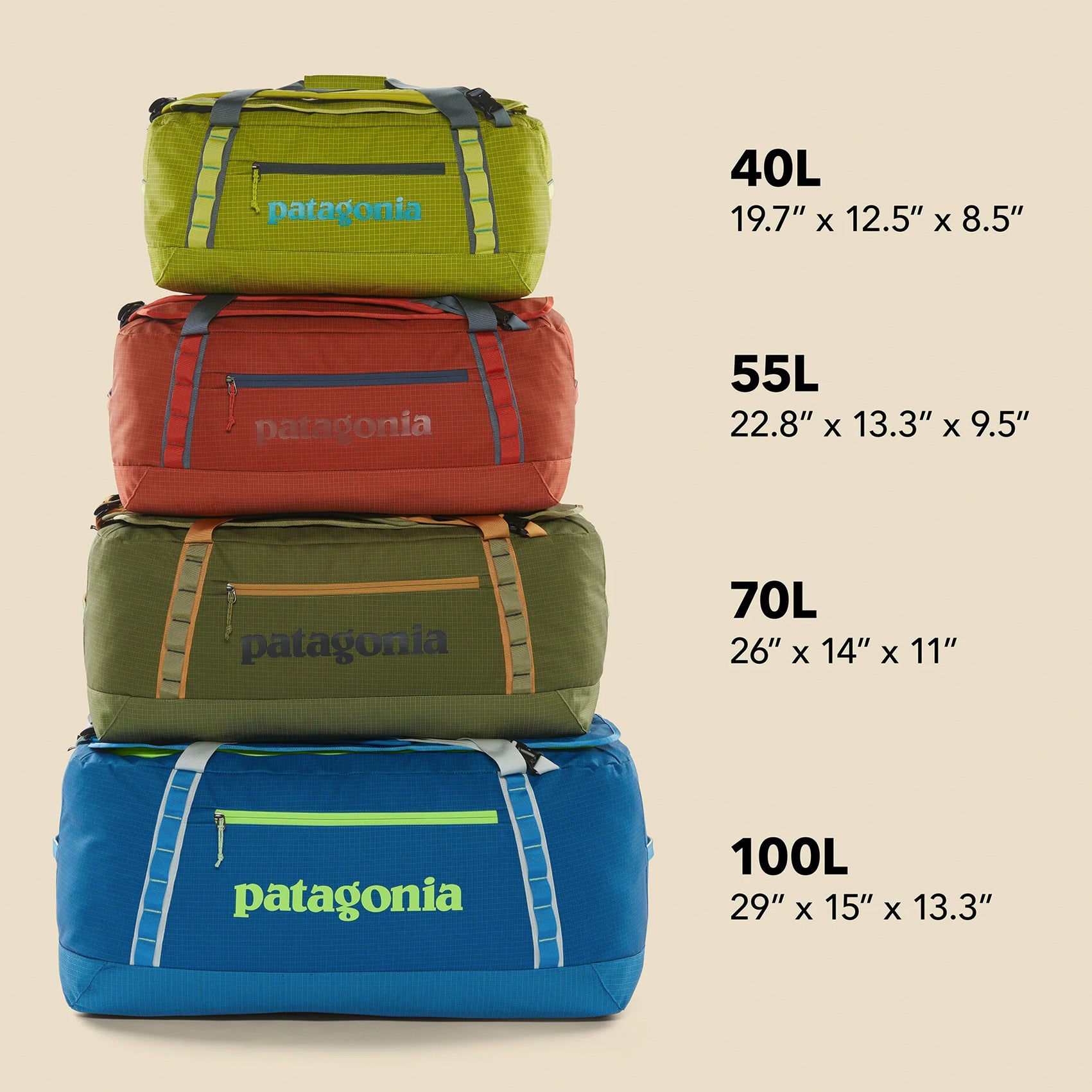 Patagonia Black Hole 55L Duffel Bag - Waterproof Travel Duffel with Shoulder Strap for Outdoor Adventures, Gym & Weekend Getaways