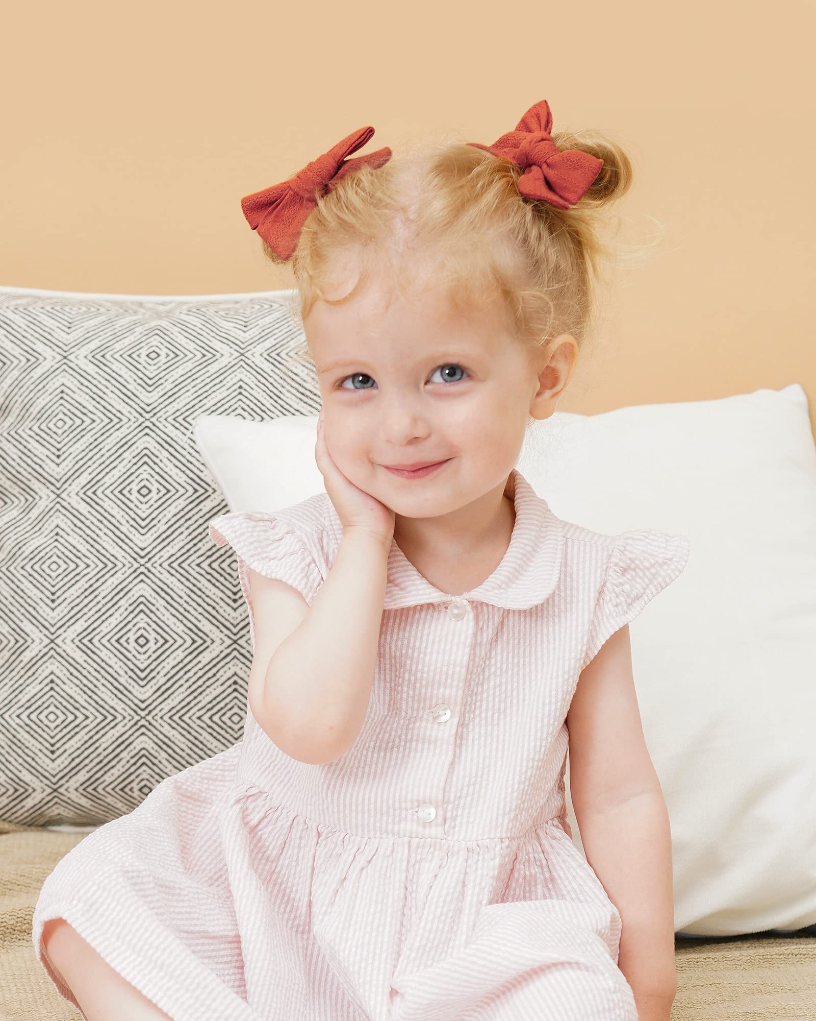 Jollybows 20 PCS Baby Girls Hair Clips Set - Handmade Hair Bows & Barrettes with Alligator Clips for Infants, Toddlers & Kids | Perfect for Parties, School & Daily Outfits