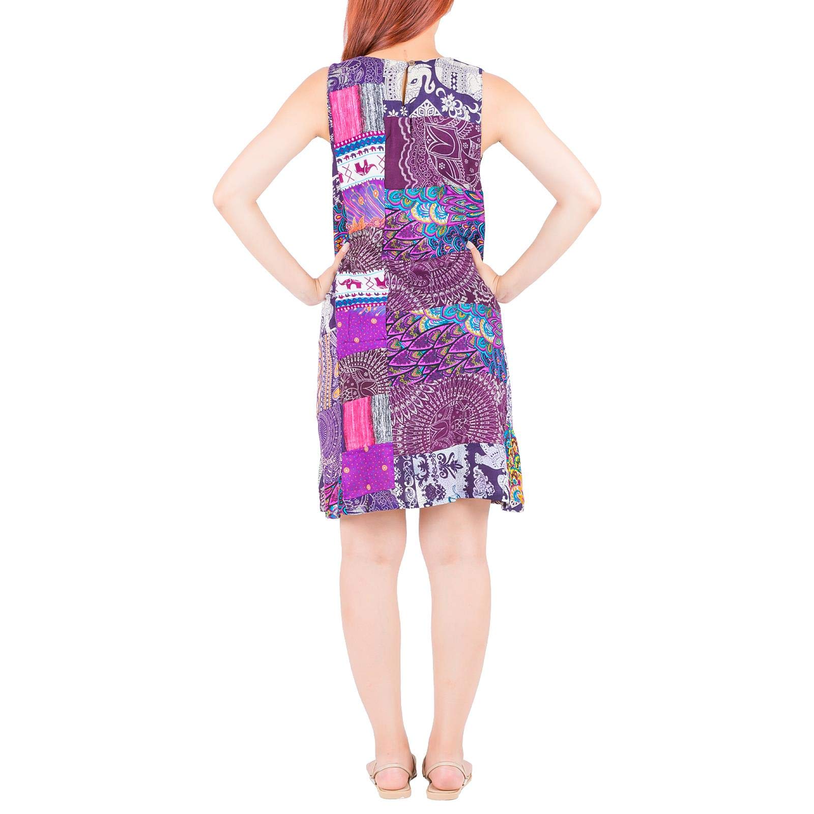 LOFBAZ Women's Sleeveless Summer Dress - Casual Beach Sundress for Vacation, Pool Party & Outdoor Activities