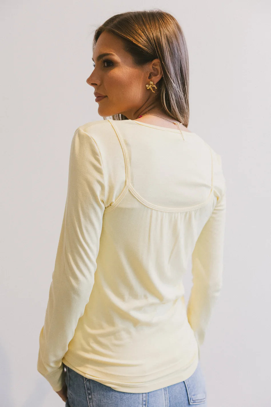 Annalise Knit Top Women's Yellow Casual Short Sleeve T-Shirt - Perfect for Summer Outfits, Beach Wear & Everyday Fashion