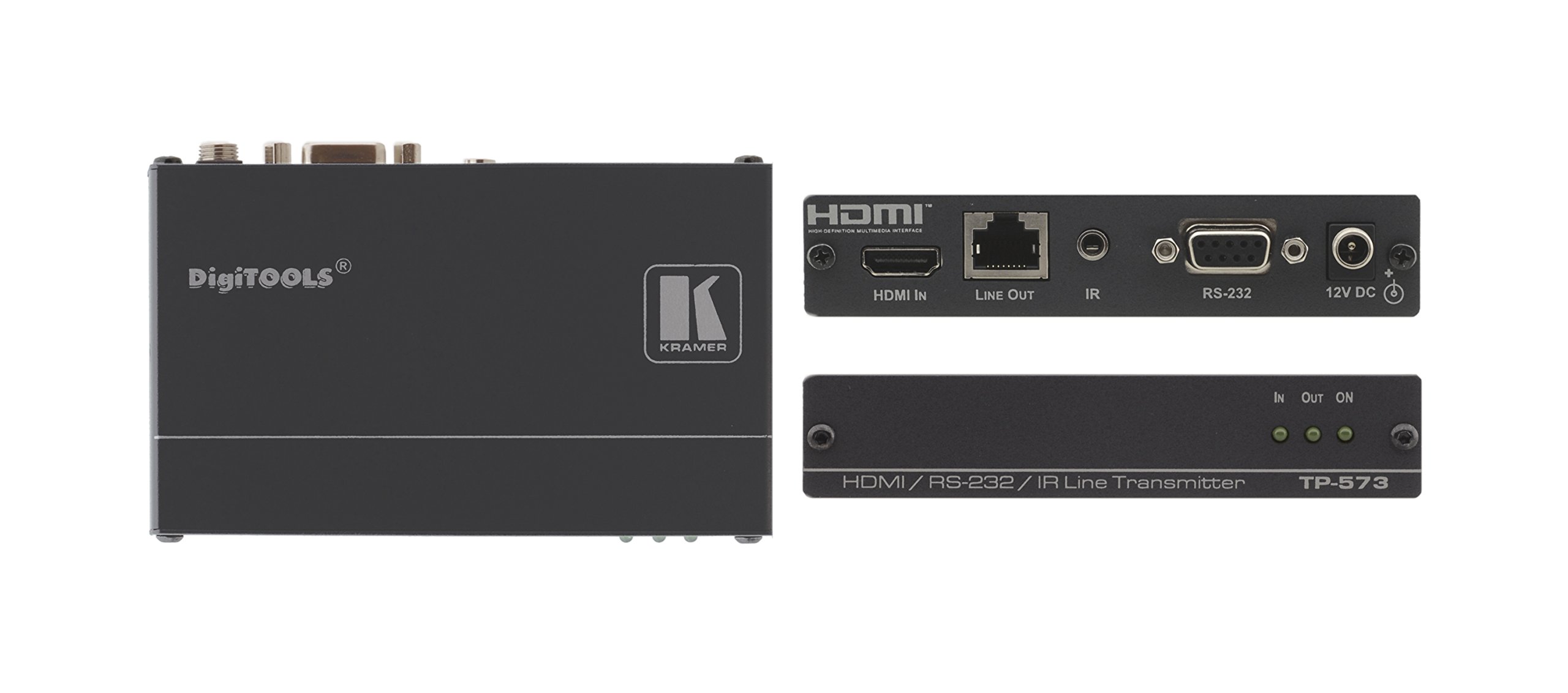 Kramer Electronics TP-573 HDMI Extender with RS-232 & IR Control - 4K UHD Video Over Cat5e/6 Cable for Home Theater, Conference Rooms & Digital Signage