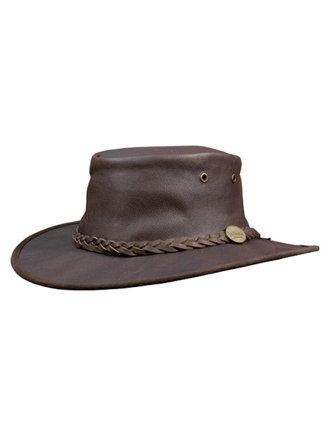 Barmah Squashy Bronco Hat - Genuine Leather Outback Cowboy Hat for Men & Women - Perfect for Western Rides, Country Music Festivals & Outdoor Adventures