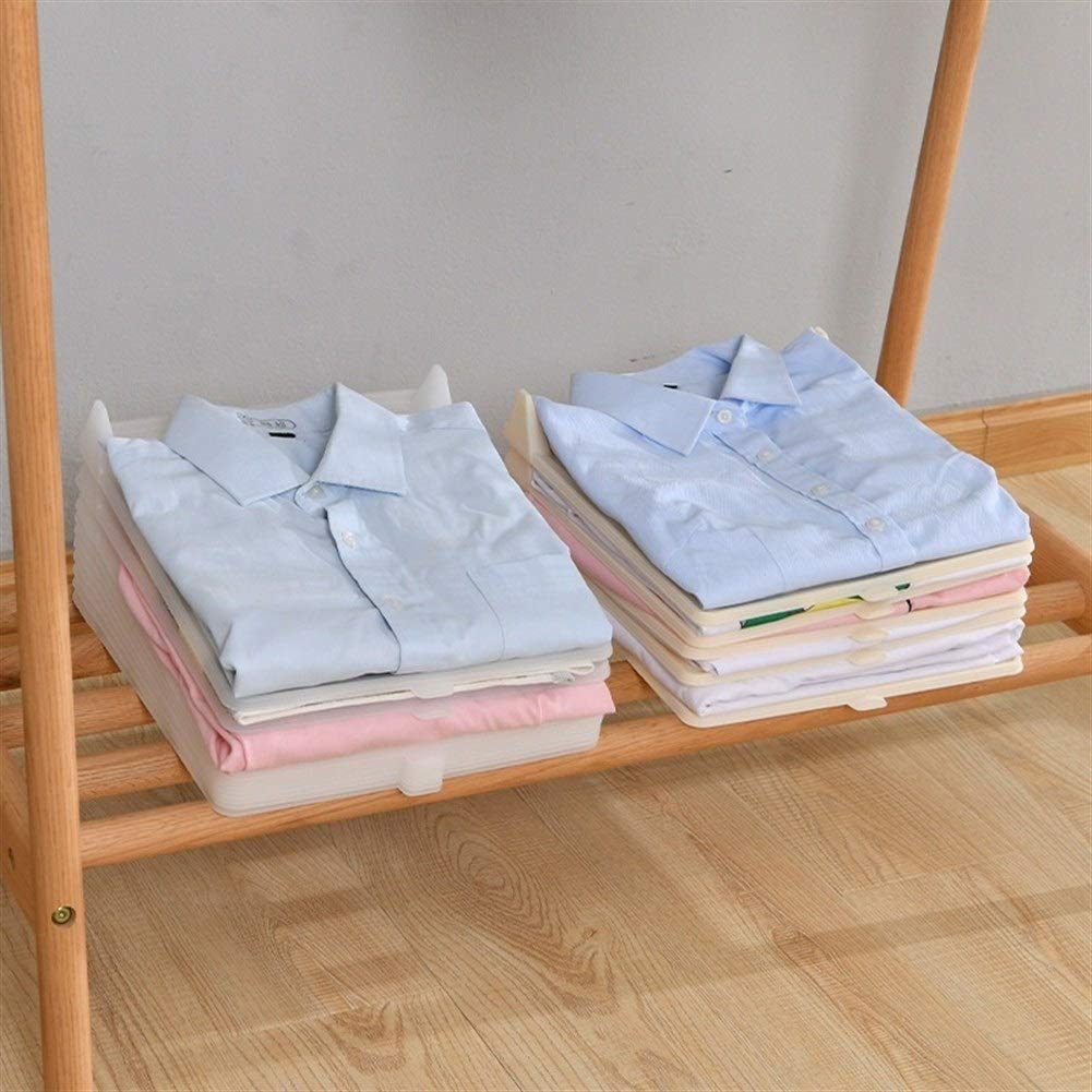Beige Clothes Folding Board - Wardrobe Storage Organizer for T-Shirts, Sweaters & More | Space-Saving Lazy Laundry Solution for Closet & Travel Packing