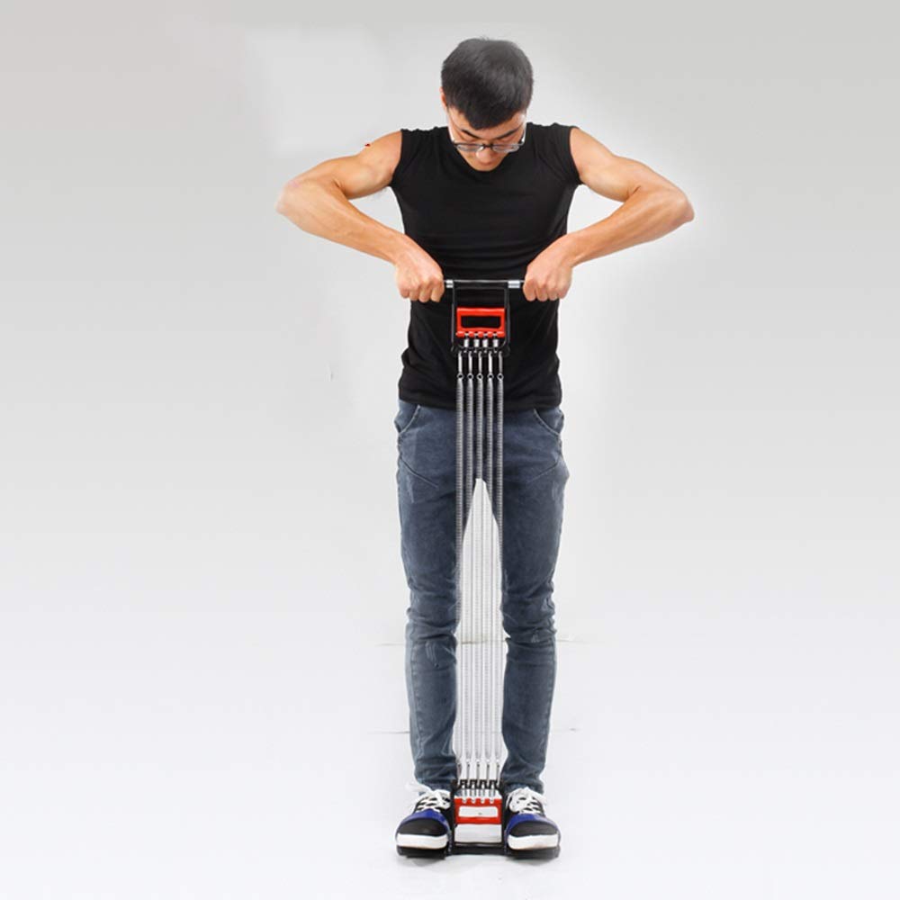 3-in-1 Home Gym Equipment Set - Spring Arm Chest Expander, Hand Gripper & Pull-Up Bar for Strength Training & Weight Loss | Perfect for Small Spaces & Home Workouts