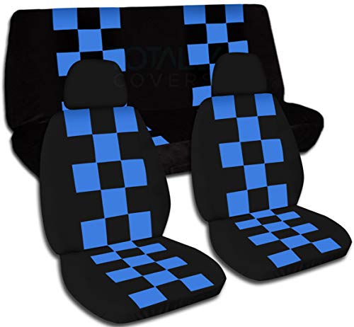 Black and Light Blue Checkers