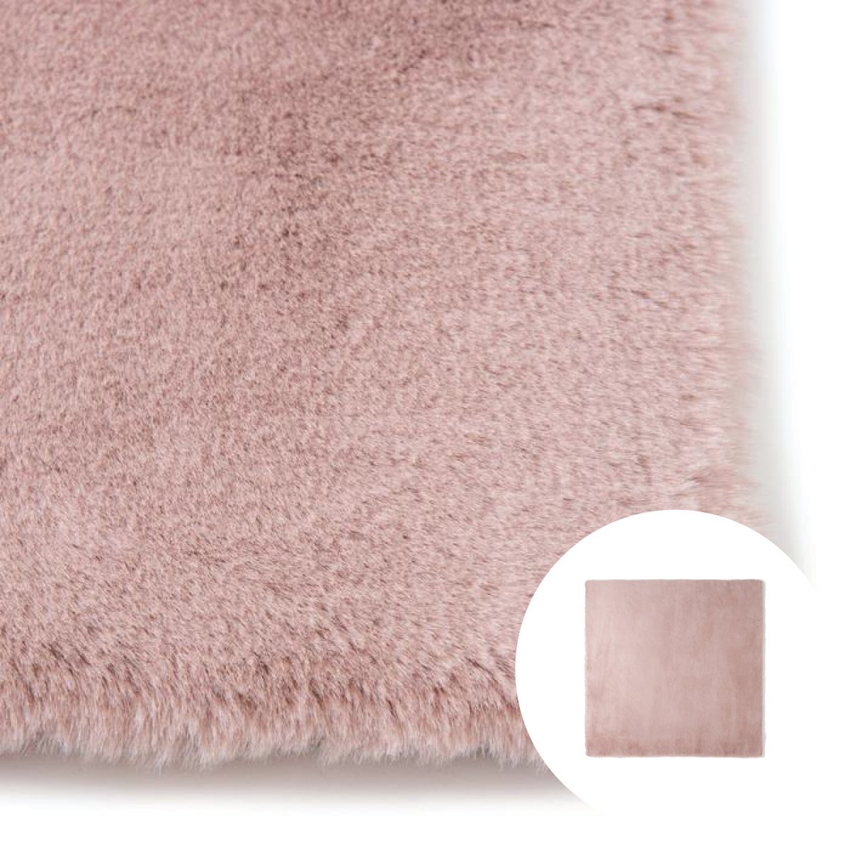 Premium Mitis Rug 2 - Extra Large 2000x2000mm Soft Pink Area Rug for Living Room, Bedroom - Plush Comfort & Stylish Home Decor