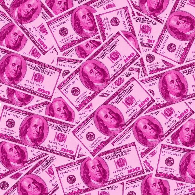 Edible Pink Money Cake Topper - Realistic Fake Cash for Birthday, Wedding, and Themed Party Decorations - Perfect for Cake Decorating, Photo Props, and Fun Celebrations