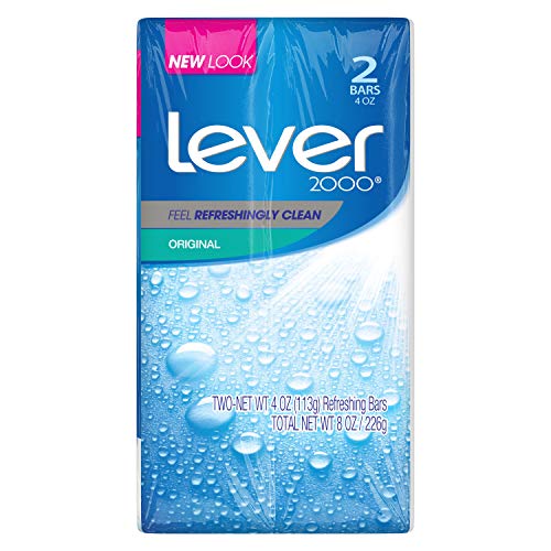 Lever 2000 Original Scent Bar Soap 4 oz (2 Pack) - Gentle Cleansing for Face & Body - Perfect for Daily Use at Home, Gym, or Travel