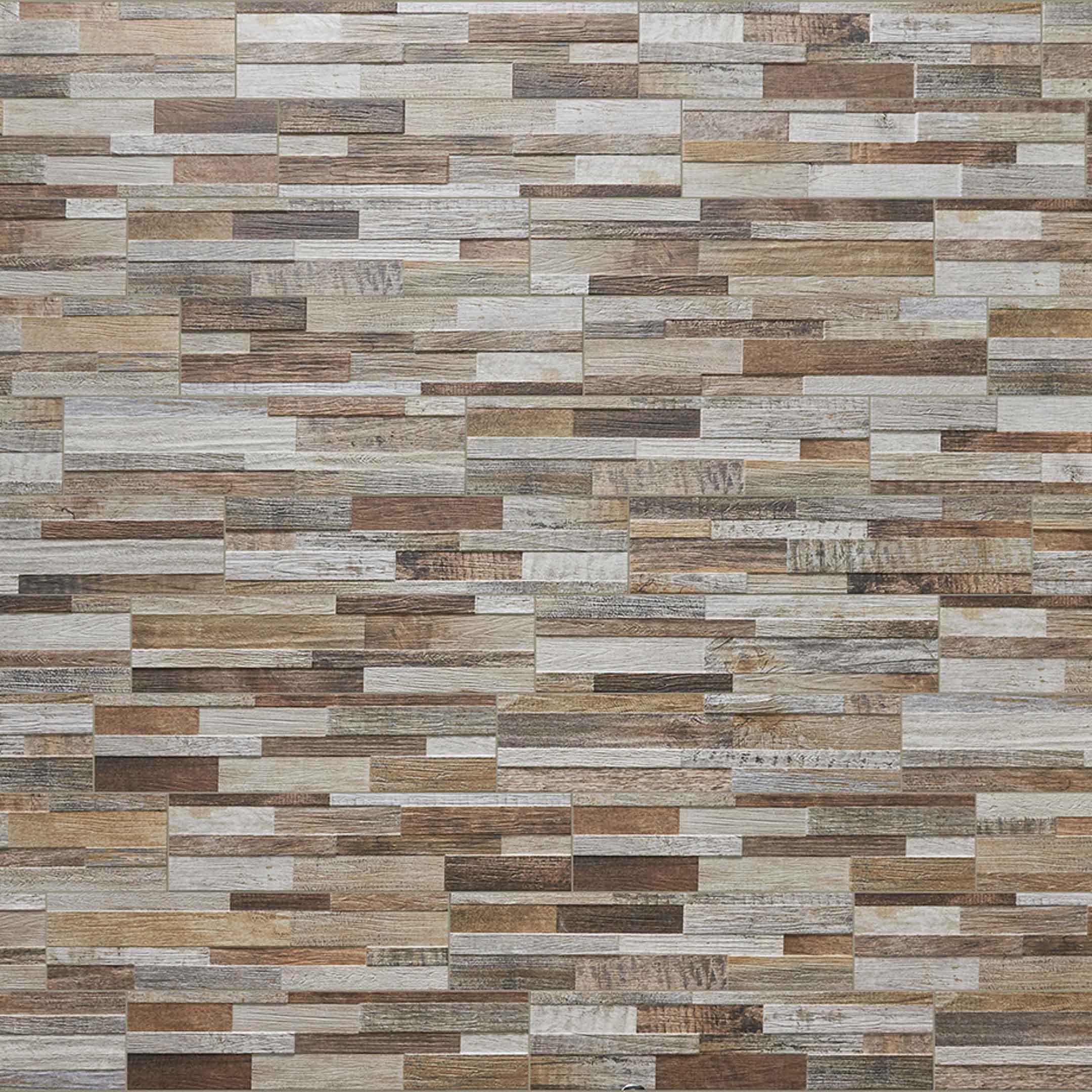 Inwood 3D Ledger Panel Wall Tile - Modern Textured Wood Wall Decor for Living Room, Bedroom & Office - Easy Peel & Stick Installation