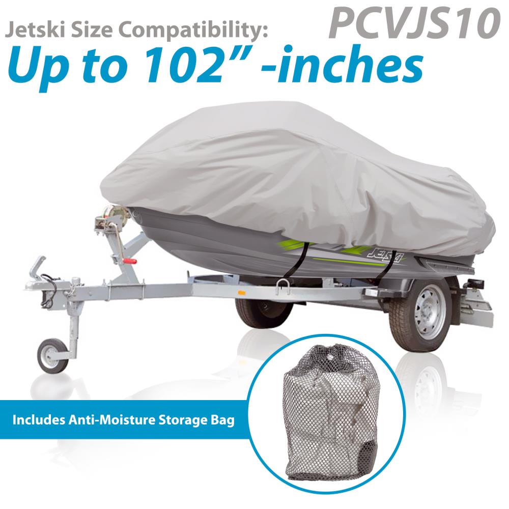 Premium Jet Ski Storage Cover - Waterproof, UV-Resistant, Heavy-Duty Protection for PWC Boats - Perfect for Outdoor Storage & Winter Protection