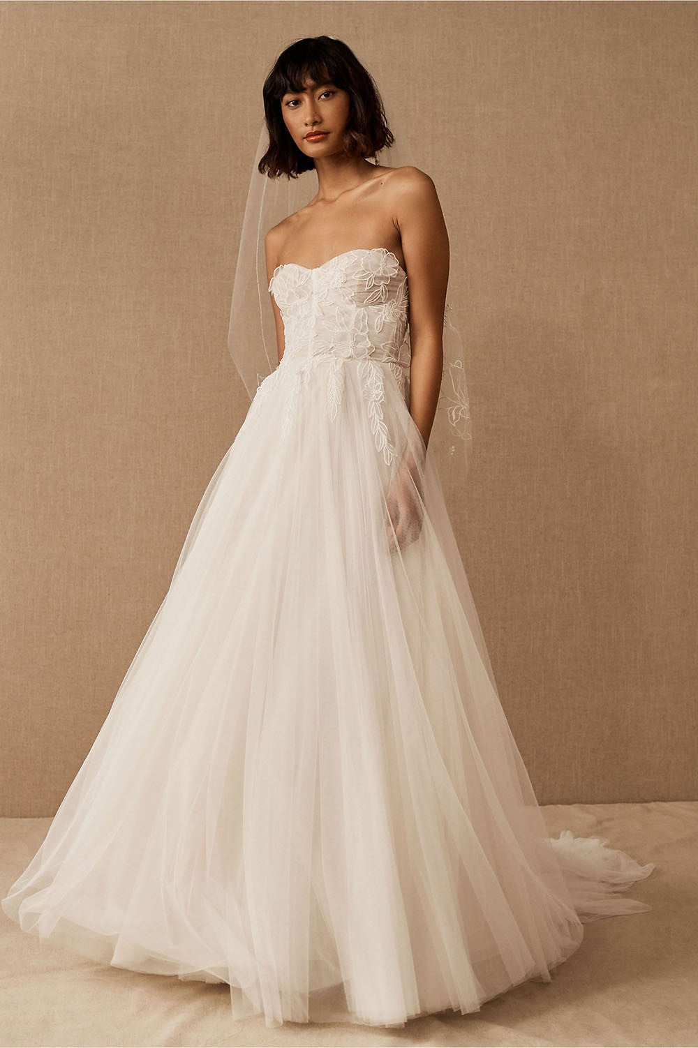 Jenny Yoo Jessilyn Wedding Gown - Elegant A-Line Bridal Dress with Lace Details for Church Ceremony & Formal Events