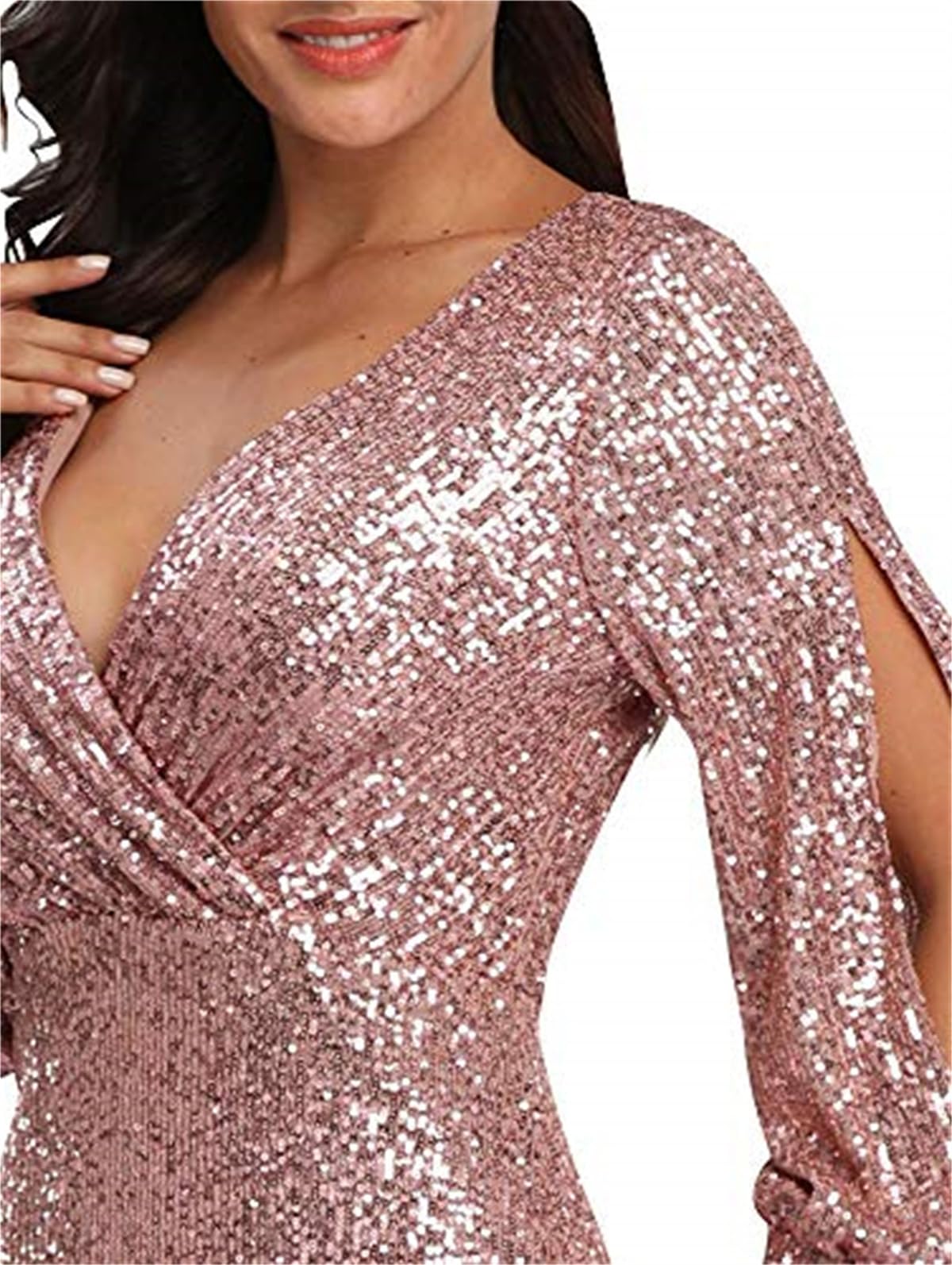 Sparkling Sequin Mermaid Evening Dress for Women - Elegant Sleeve Prom Gown for Parties, Galas & Special Occasions