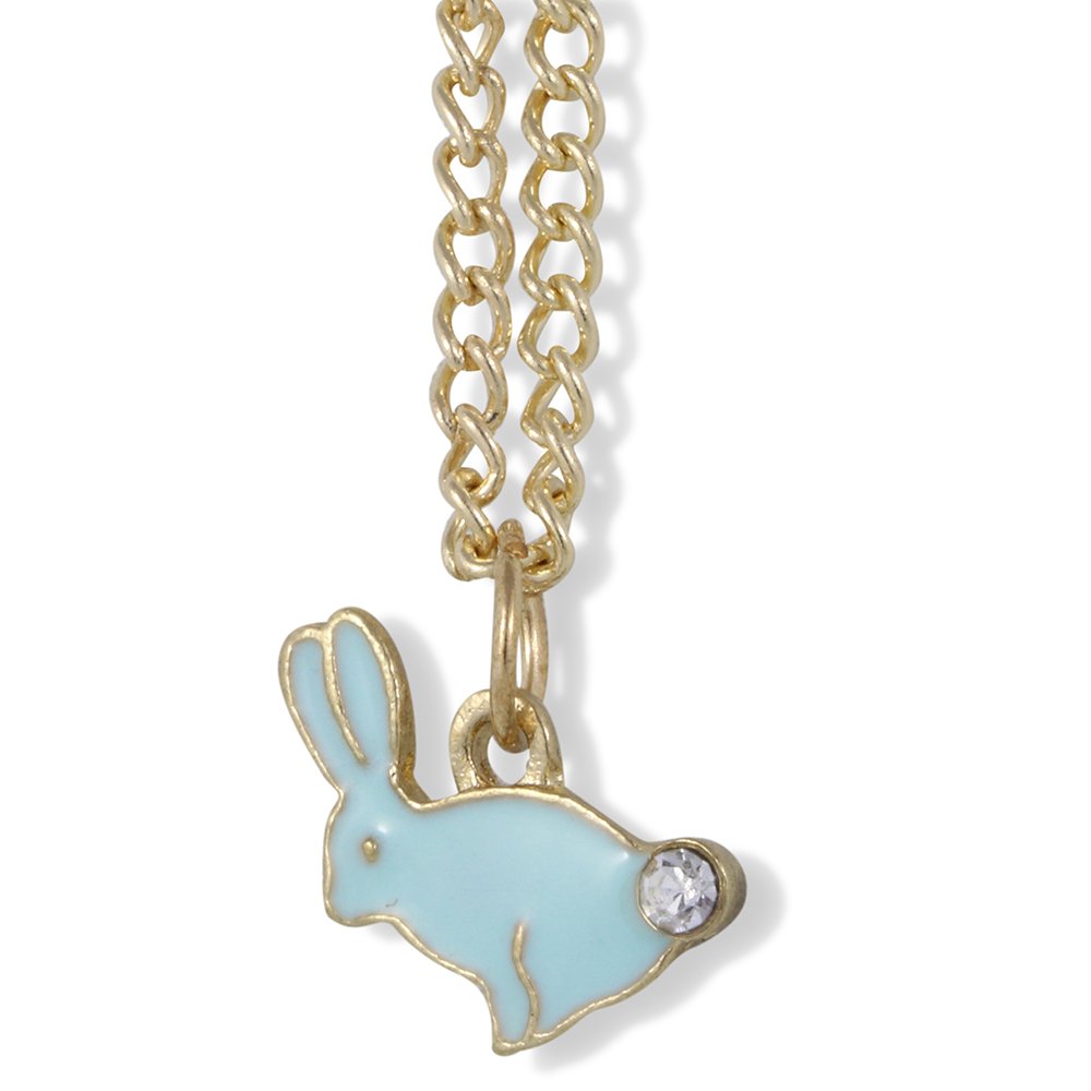 Sparkling Bunny Rabbit Charm Necklace with Rhinestone Tail - Elegant Snake Chain for Women - Perfect for Valentine's Day, Birthday Gifts & Everyday Wear