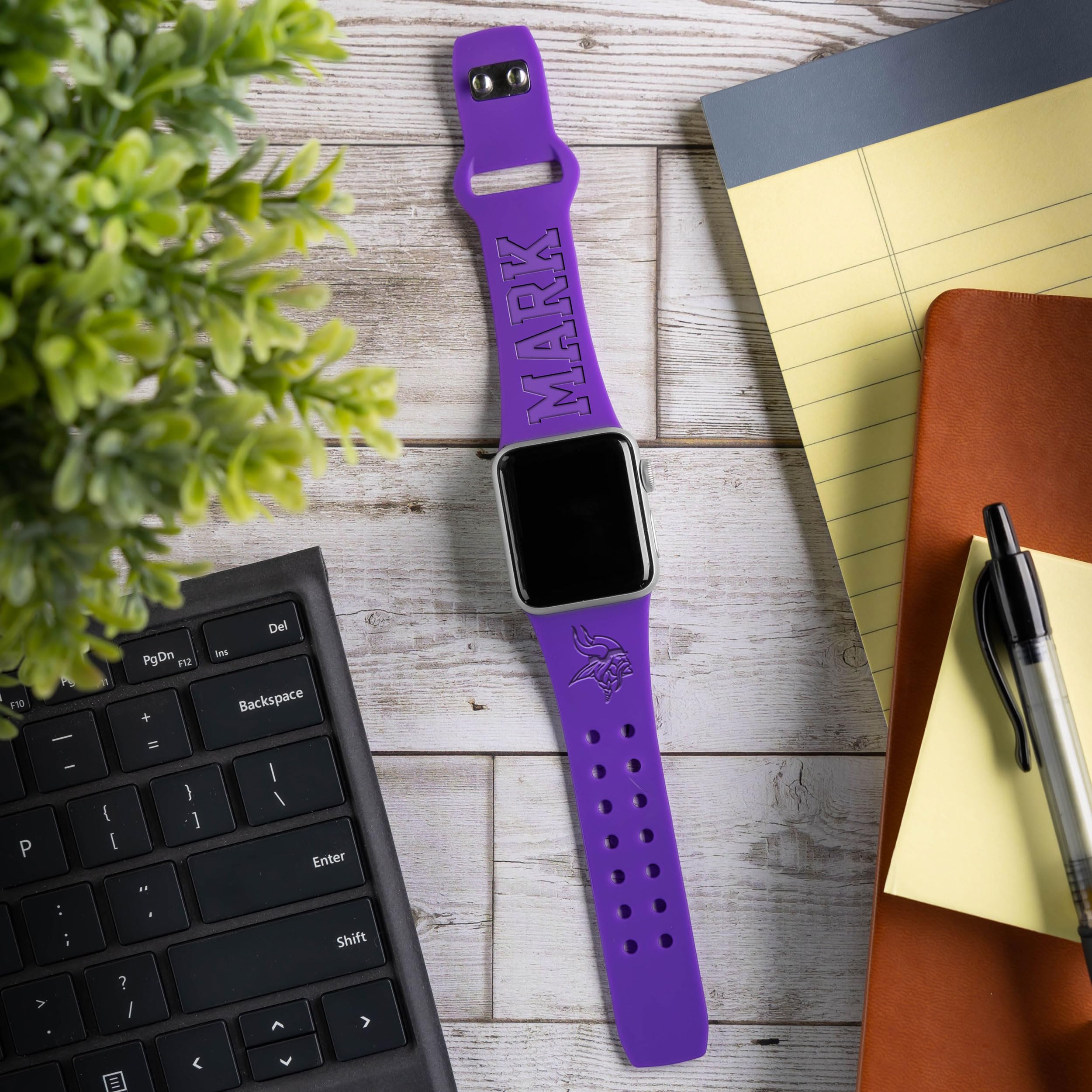 Custom NFL Engraved Apple Watch Band - Personalized Game Time Sports Accessory for Fans - Perfect for Football Games, Tailgating & Team Spirit Gifts