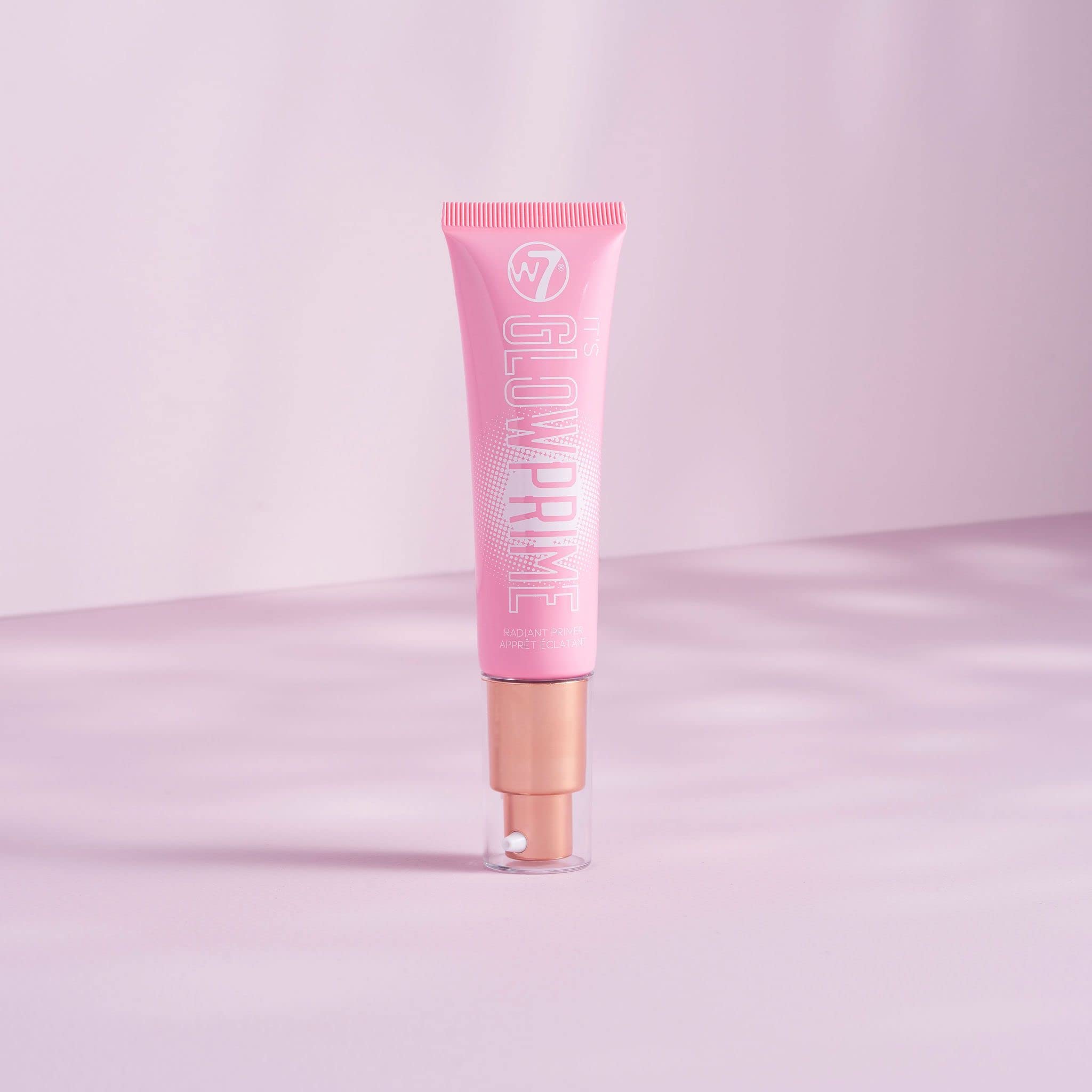 W7 It's Glow Prime Radiant Face Primer - Hydrating & Pore Blurring Makeup Base with Watermelon Extract | Perfect for Daily Wear, Special Occasions & Photo-Ready Skin