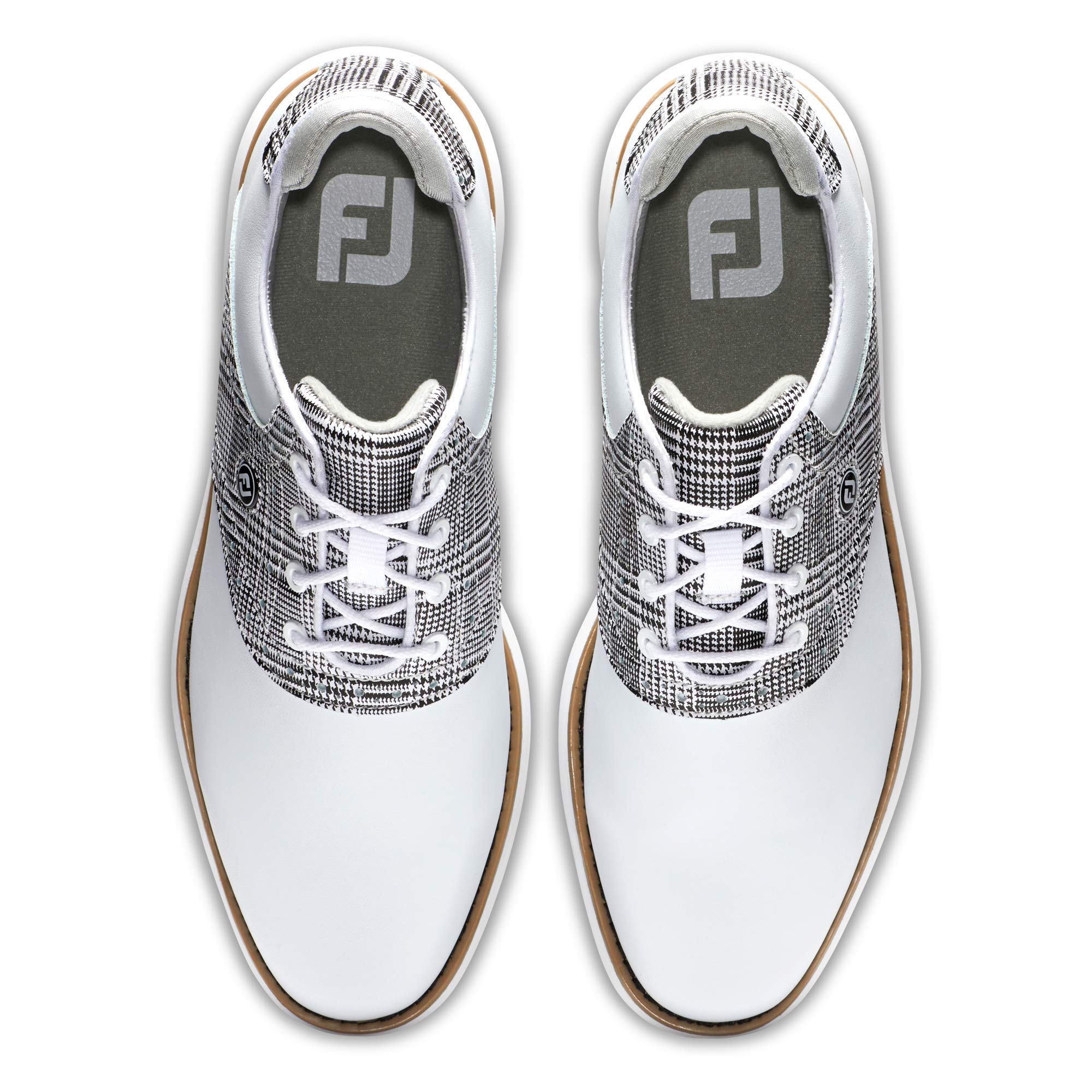 FootJoy Women's Traditions Golf Shoes - Comfortable & Waterproof Spiked Golf Shoes for Women - Perfect for Golf Course & Outdoor Sports