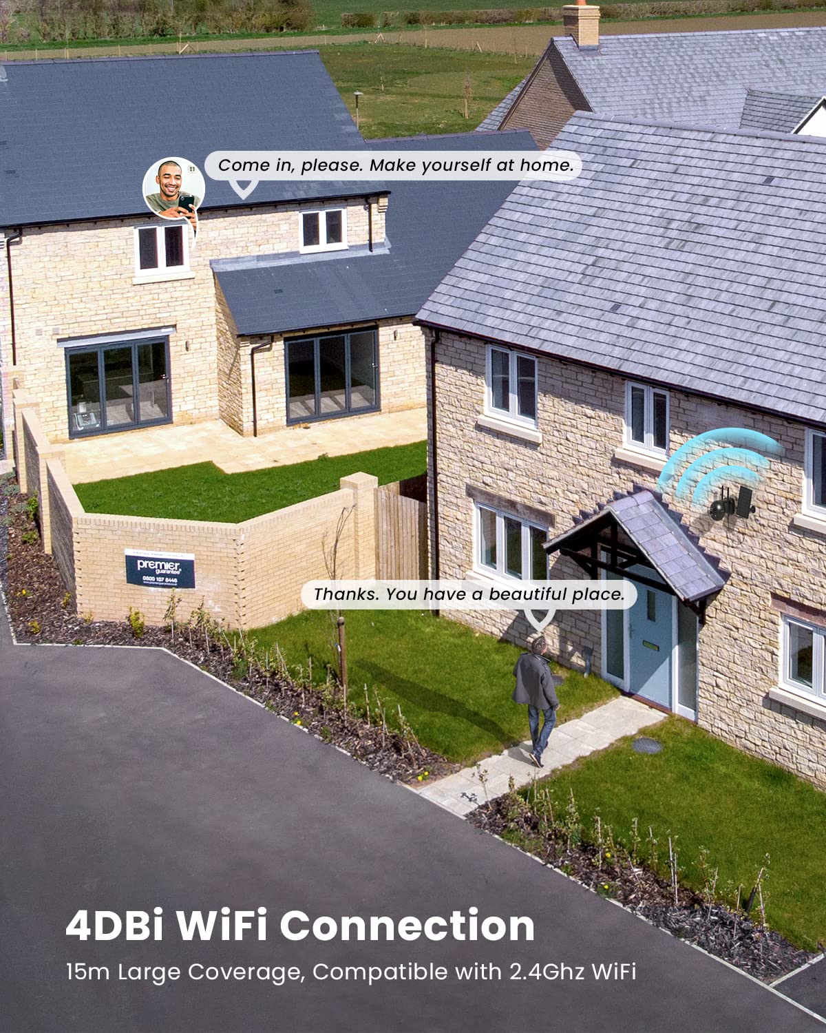 ieGeek 2K Wireless Solar Security Camera Outdoor - 360° PTZ WiFi CCTV with 5200mAh Battery, PIR Motion Detection, 355° Pan & 120° Tilt - Perfect for Home Surveillance, Yard Monitoring, and Property Protection