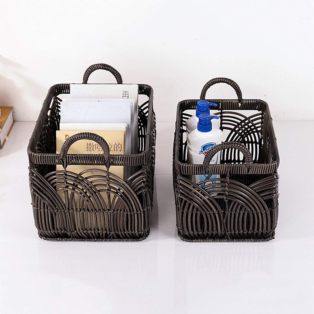 Large Woven Storage Basket with Handles - Handmade Laundry Hamper & Home Organizer for Clothes, Toys, Picnic Supplies & Groceries - Perfect for Bedroom, Bathroom & Outdoor Use