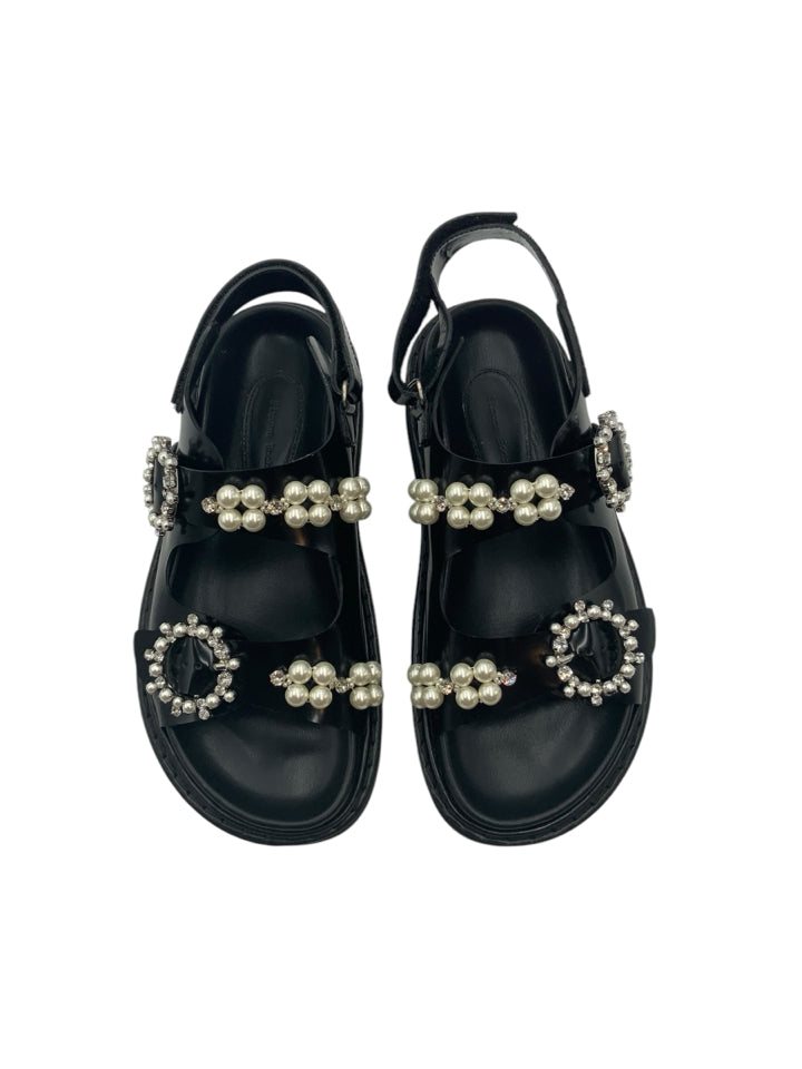 Simone Rocha Women's Pearl Embellished Platform Sandals - Size 38 (US 8) | Luxury Designer Heels for Weddings, Parties & Special Occasions