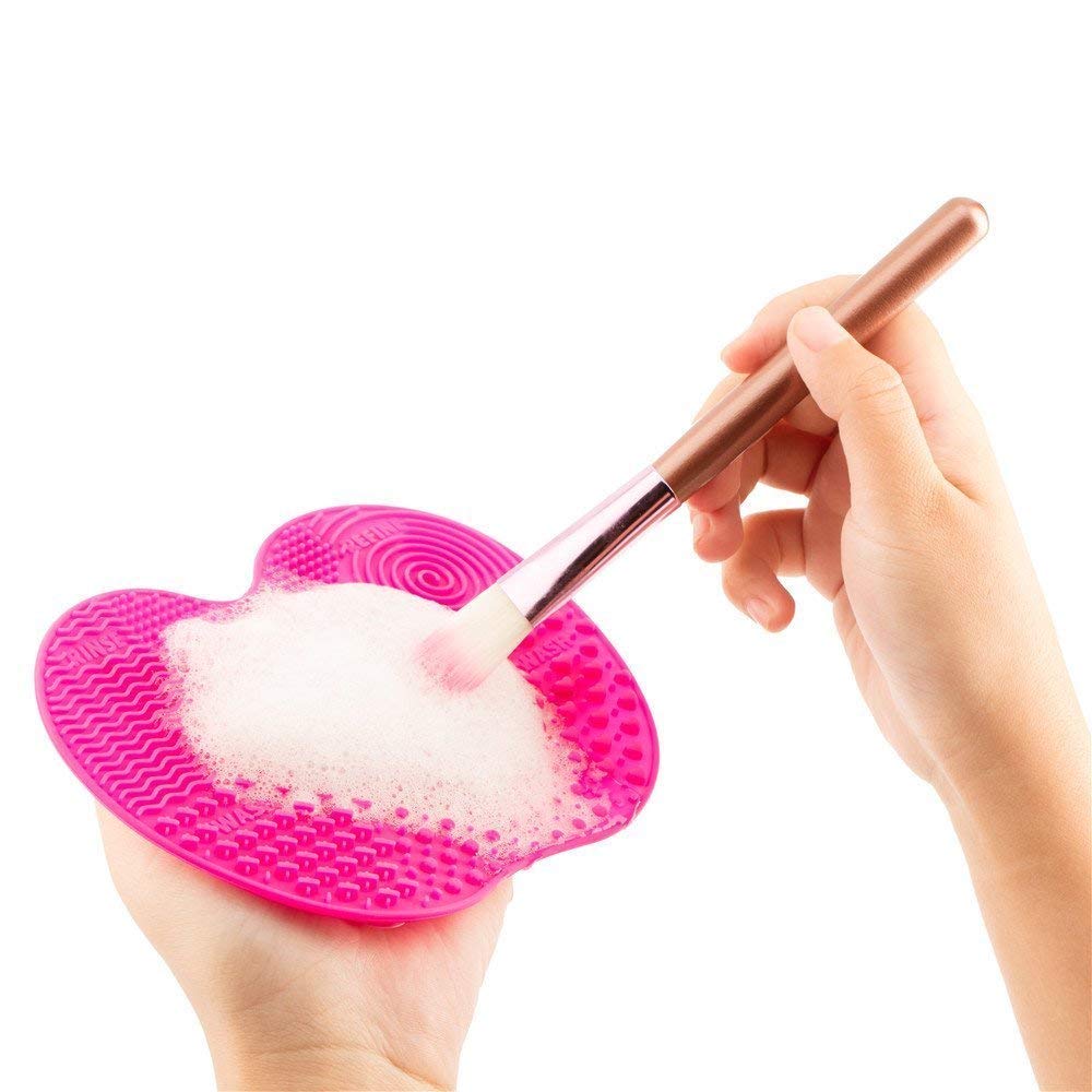 GYANSHOPPE Silicone Makeup Brush Cleaning Mat - Portable Washing Tool with Suction Cup for Spa & Express Cleaning | Perfect for Makeup Artists & Beauty Enthusiasts at Home or Salon