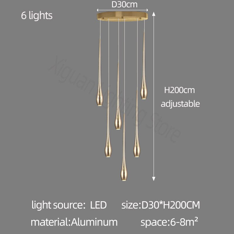 Elegant Staircase Chandelier - Modern Circular Cone Design Crystal Pendant Light for Hallway, Foyer & Stairwell - Perfect for Home Decor & Luxury Ambience Lighting