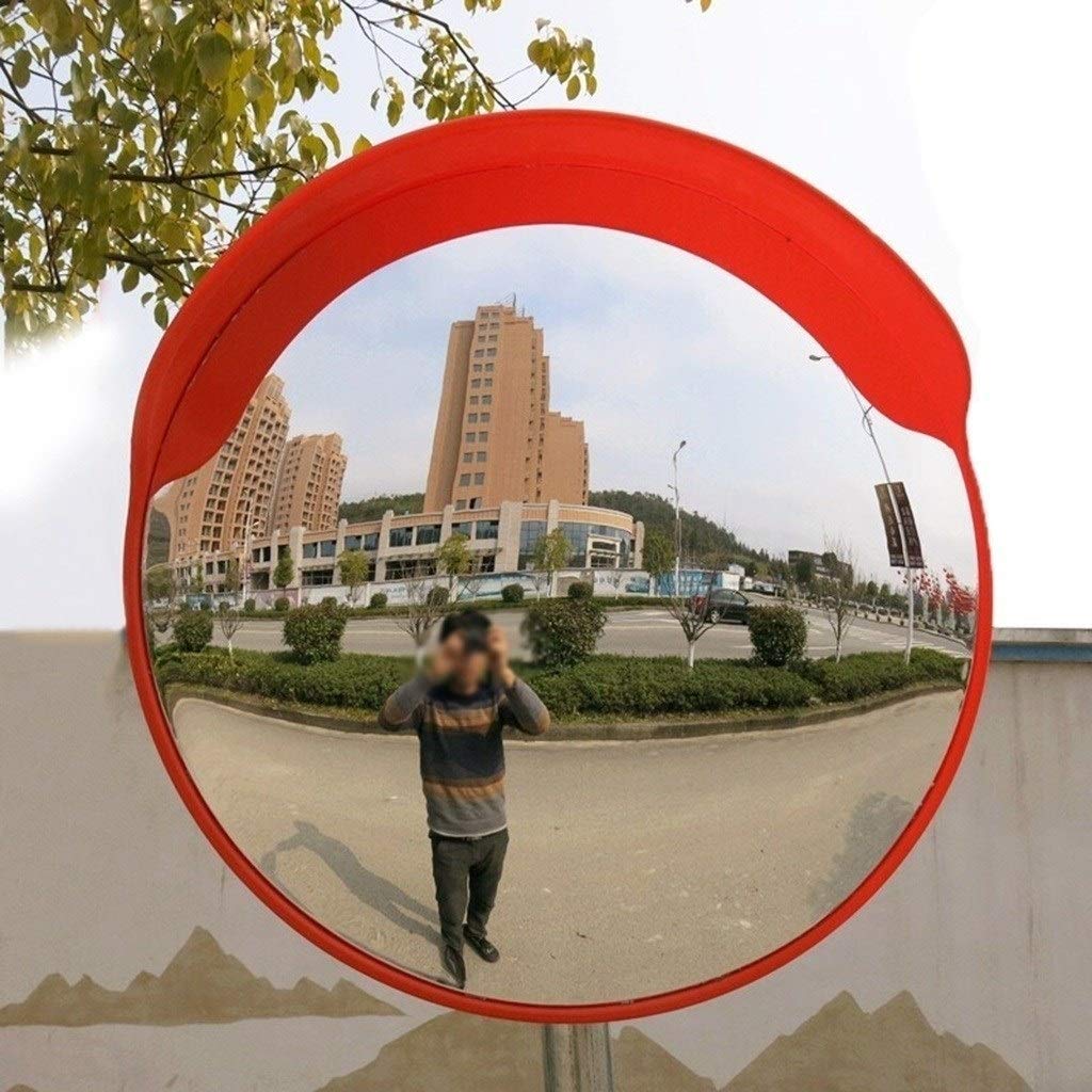 45cm Anti-Theft Convex Security Mirror for Parking Garage & Supermarkets - Blind Spot Safety Mirror with Undistorted View - Perfect for Warehouse, Driveway, and Retail Store Surveillance