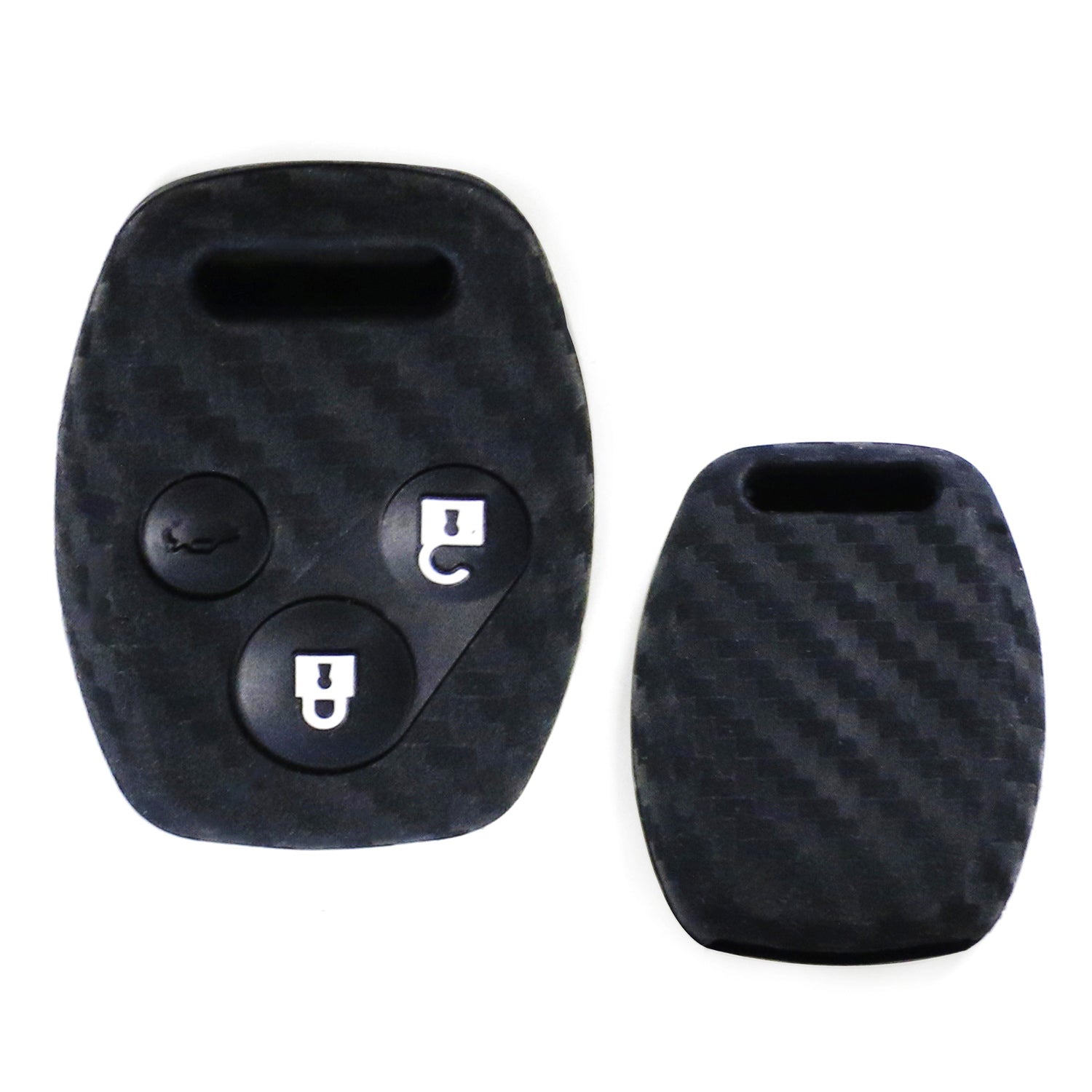 Carbon Fiber Soft Silicone Key Cover for Honda Accord Civic CRV CRZ FIT Insight - Durable & Stylish Key Protector for Car Keys (Perfect for Daily Use & Gift Giving)