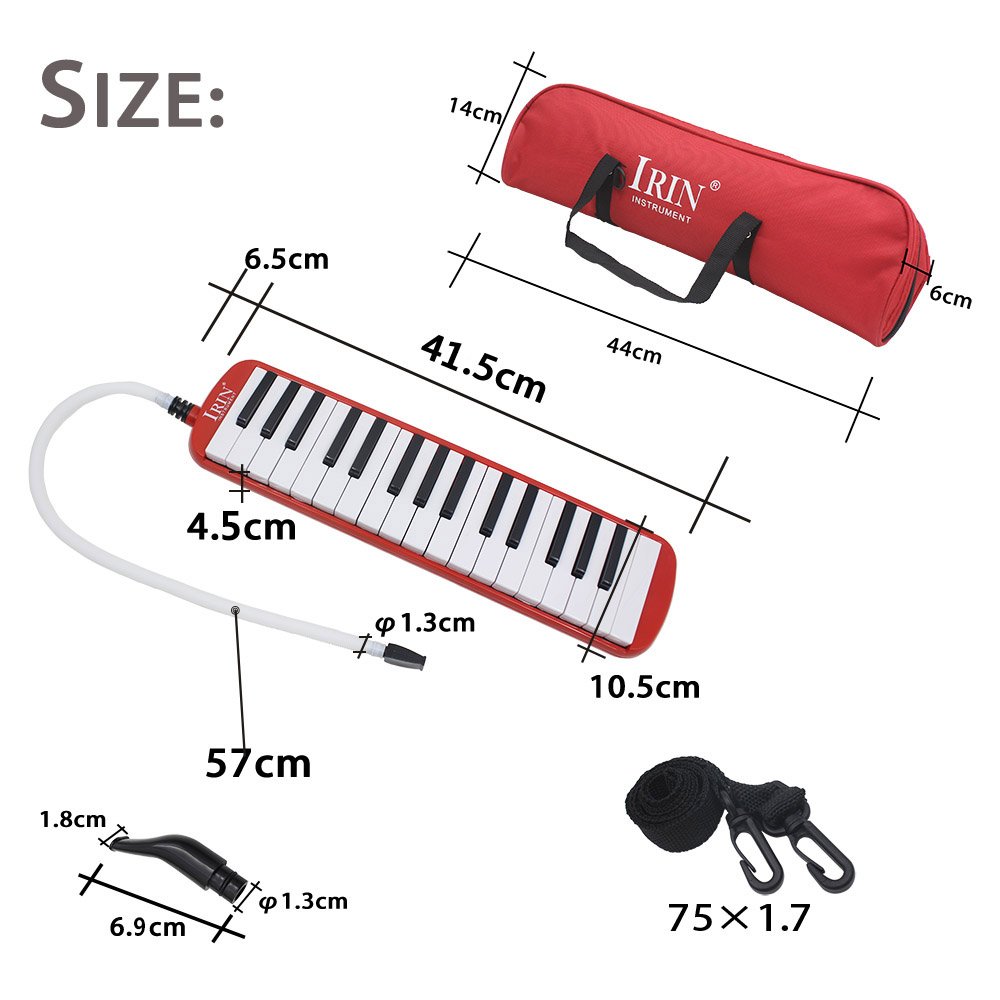20-Button 40-Reed Btuty Concertina Accordion with 32-Key Melodica Piano - Portable Musical Instrument for Beginners, Folk Music & Live Performances