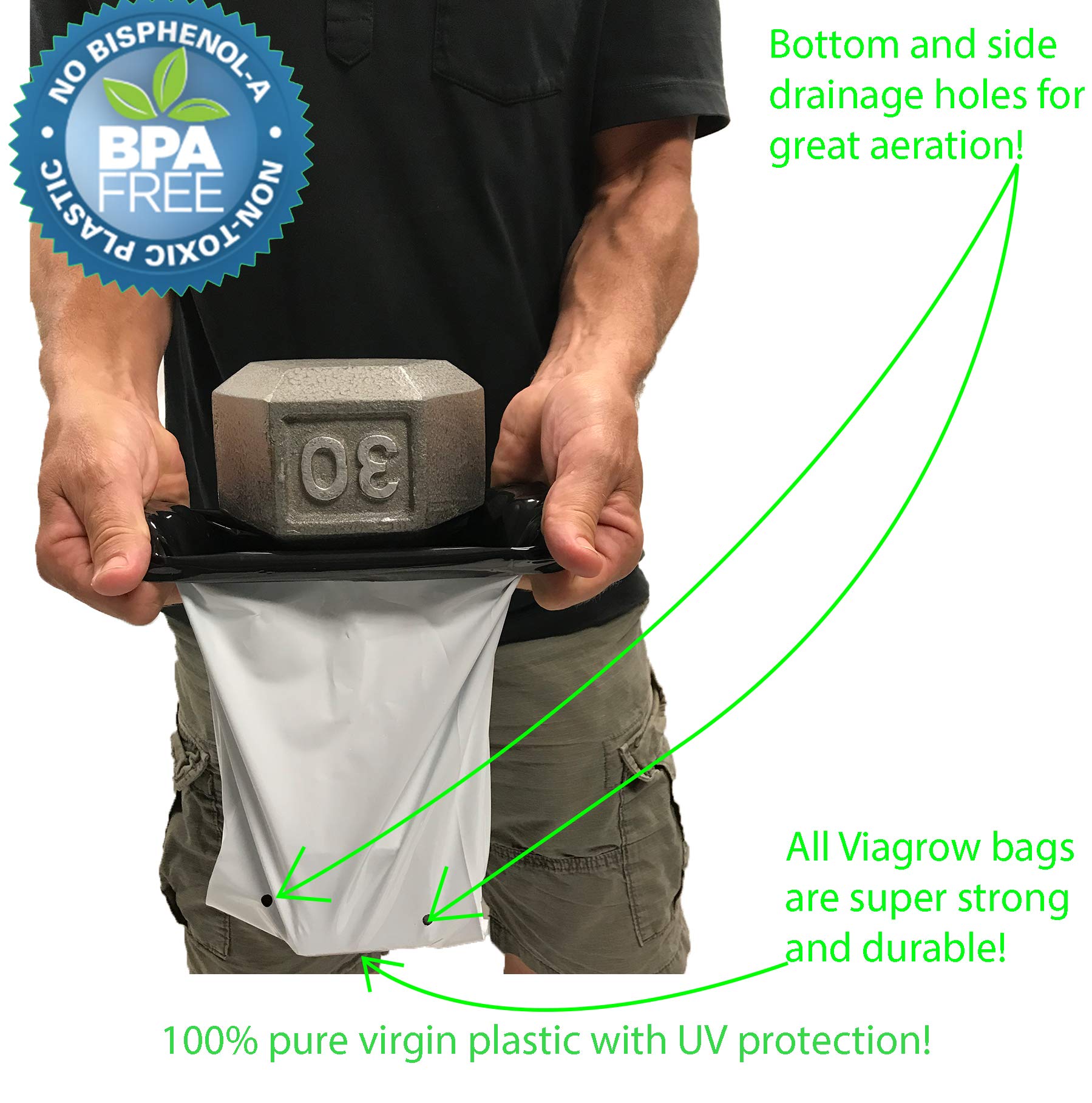 Viagrow™ 1 Gallon Grow Bags - 1000 Pack of Durable Plant Pots for Indoor/Outdoor Gardening, Hydroponics, Seed Starting & Herb Cultivation - Perfect for Home Gardeners & Commercial Growers