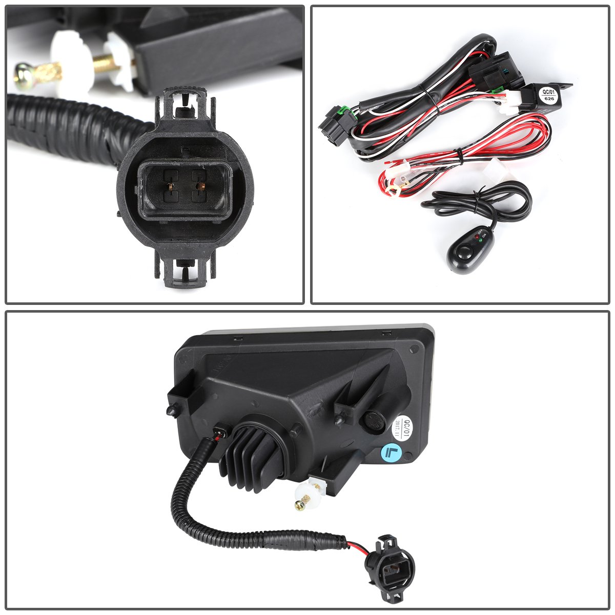 DNA MOTORING FL-ZTL-263-CH LED Fog Light Kit with Bezel & Switch - Compatible with 2007-2008 Cadillac Escalade, 2007-2013 Chevy Avalanche, 2007-2015 Chevy Silverado - Upgrade for Off-Road & Night Driving Visibility