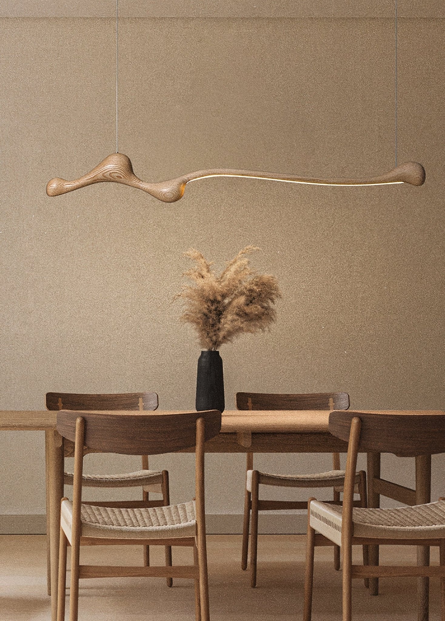 Modern Curva Pendant Lamp - Sleek Hanging Light Fixture for Dining Room, Kitchen Island & Bedroom Decor | Adjustable Height LED Lighting