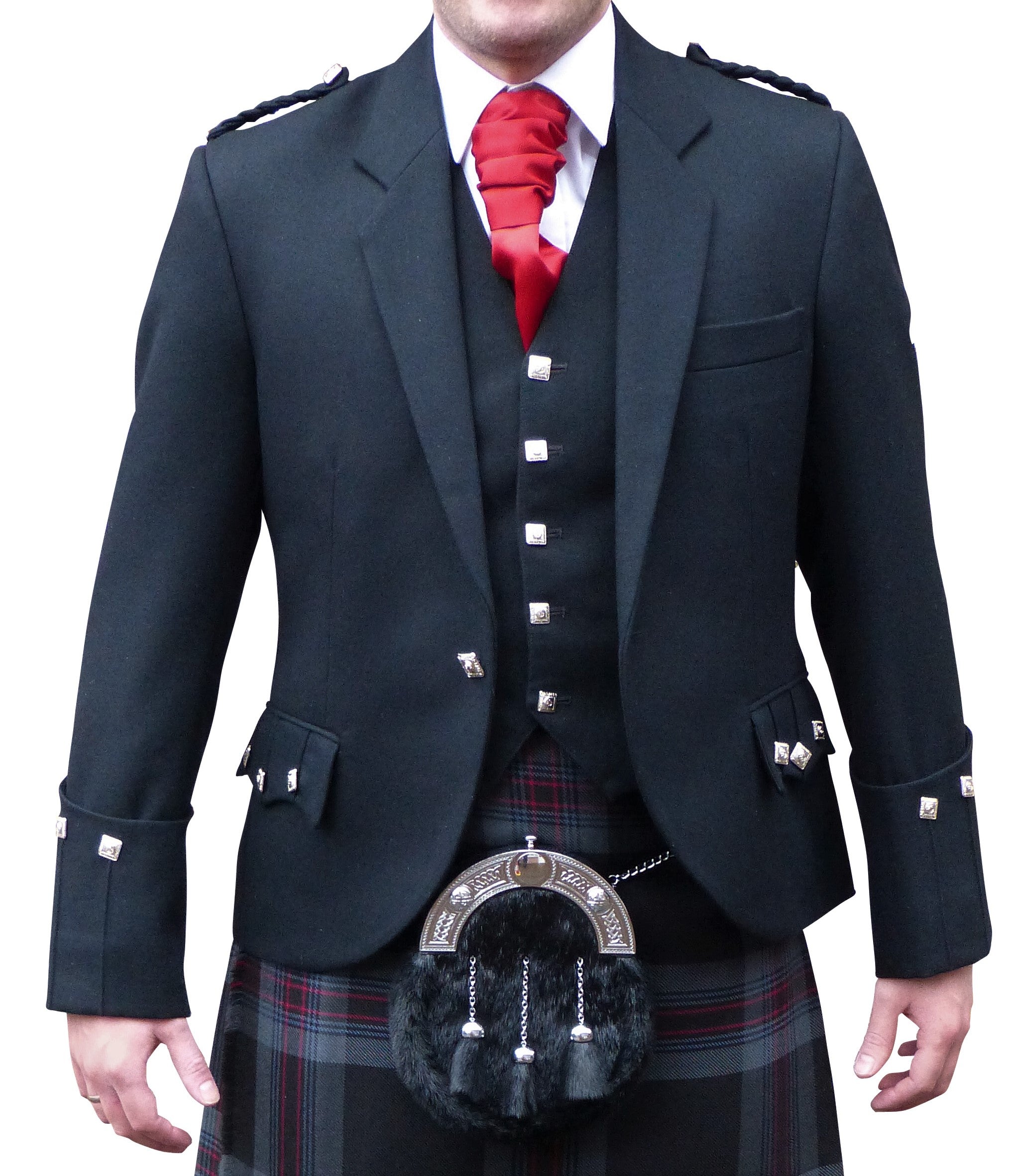 Argyll Jacket & Vest for Men - Classic Scottish Tartan Style Coat & Waistcoat Set - Perfect for Weddings, Formal Events & Highland Outfits