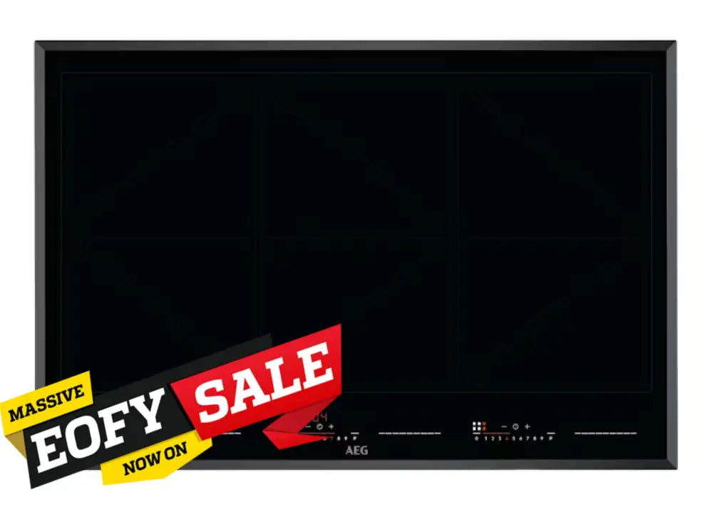 AEG IKK86681FB 80cm Totalflex Induction Cooktop - Fast Heating Electric Stove for Home Kitchen Cooking, Perfect for Boiling, Frying & Simmering