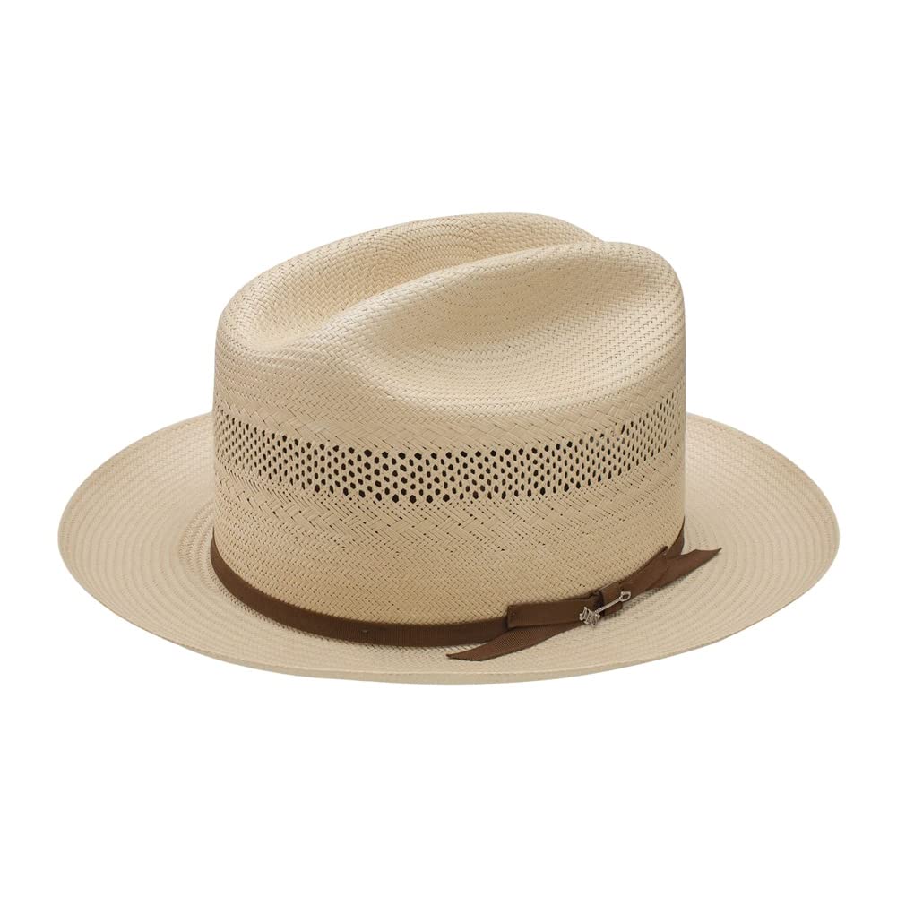 Stetson Toasted Open Road 10X Straw Cowboy Hat with Ventilation - Premium Western Hat for Men | Perfect for Rodeo, Outdoor Adventures & Country Music Festivals
