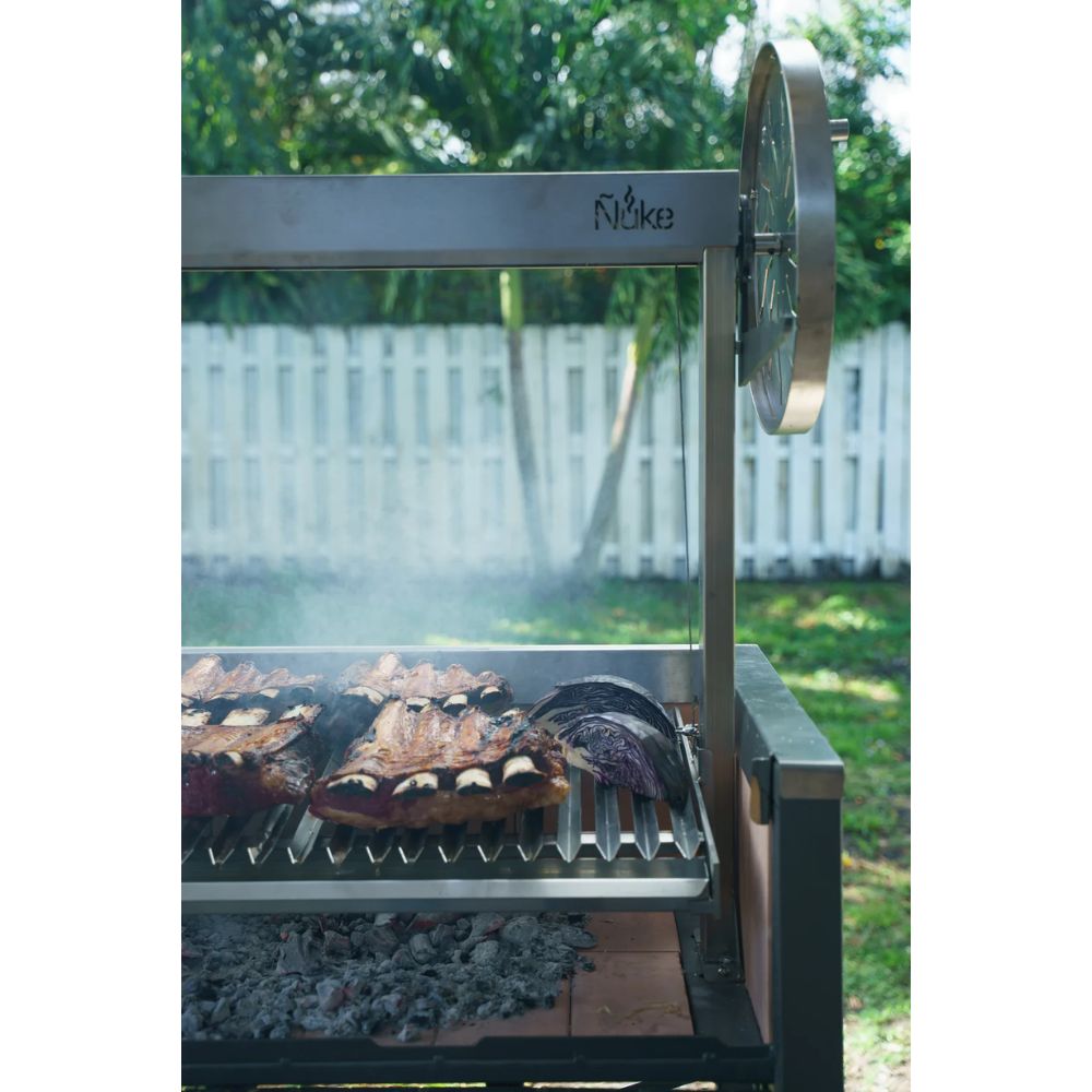 Premium Argentine Charcoal Grill - Santa Maria Style Freestanding BBQ Pit for Outdoor Cooking | Backyard Grilling, Camping & Tailgating