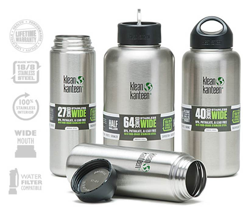 Klean Kanteen Wide 40oz (1182mL) Stainless Steel Water Bottle - Insulated, Leak Proof, BPA Free - Perfect for Hiking, Camping & Outdoor Adventures