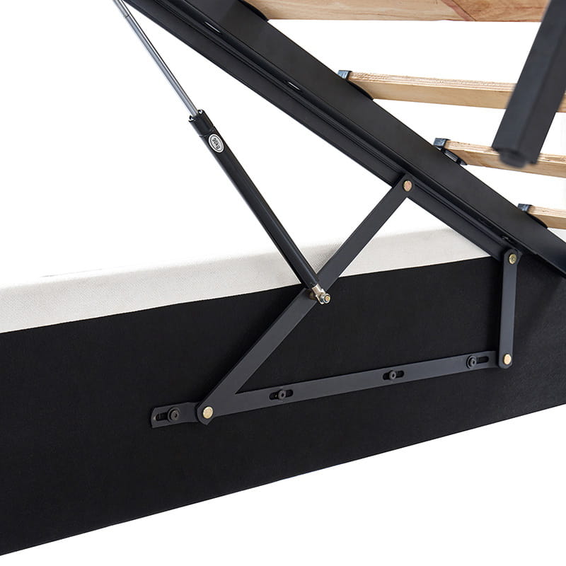Rudolph Lift Up Storage Upholstered Platform Bed Frame with Hydraulic System - Queen Size Bed with Underbed Storage for Small Spaces, Bedroom Furniture for Modern Homes