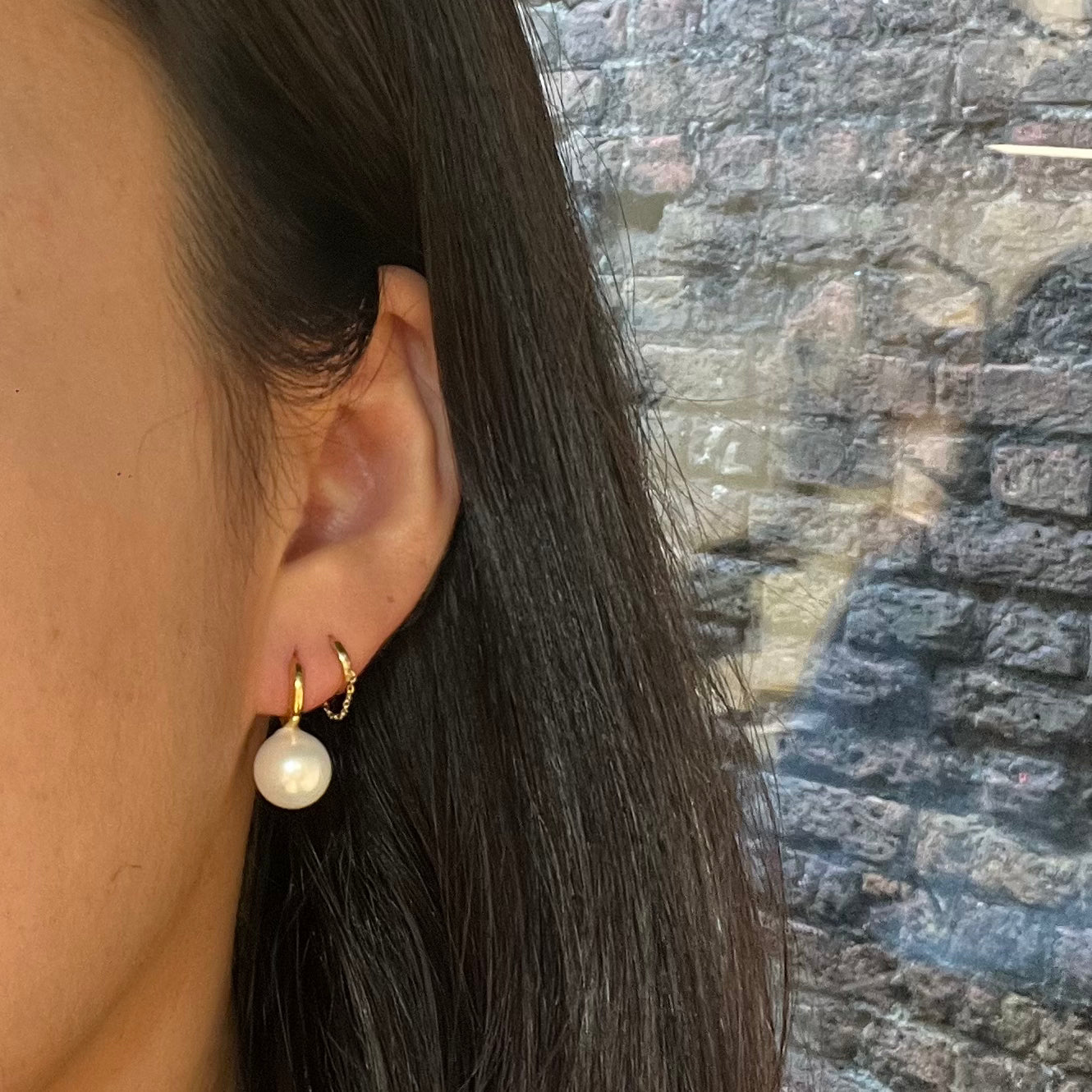 Pearl Drop Huggie Earrings for Women - Dainty & Elegant Pearl Hoop Earrings - Perfect for Everyday Wear, Date Night & Special Occasions
