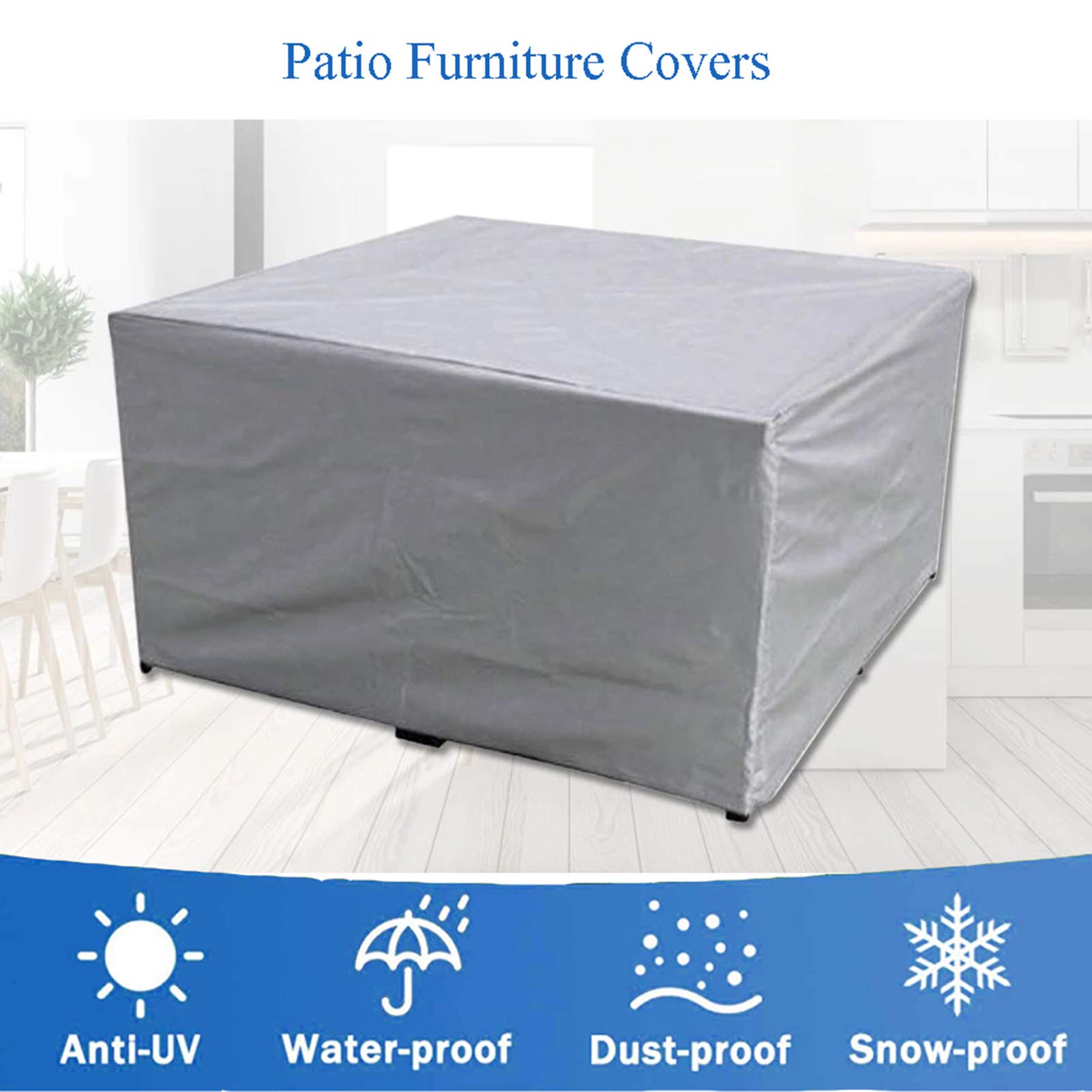 20x20x20 Inch Waterproof Heavy Duty 420D Oxford Patio Furniture Covers for Outdoor Table and Chairs Set - Perfect for Garden, Deck, and Backyard Protection