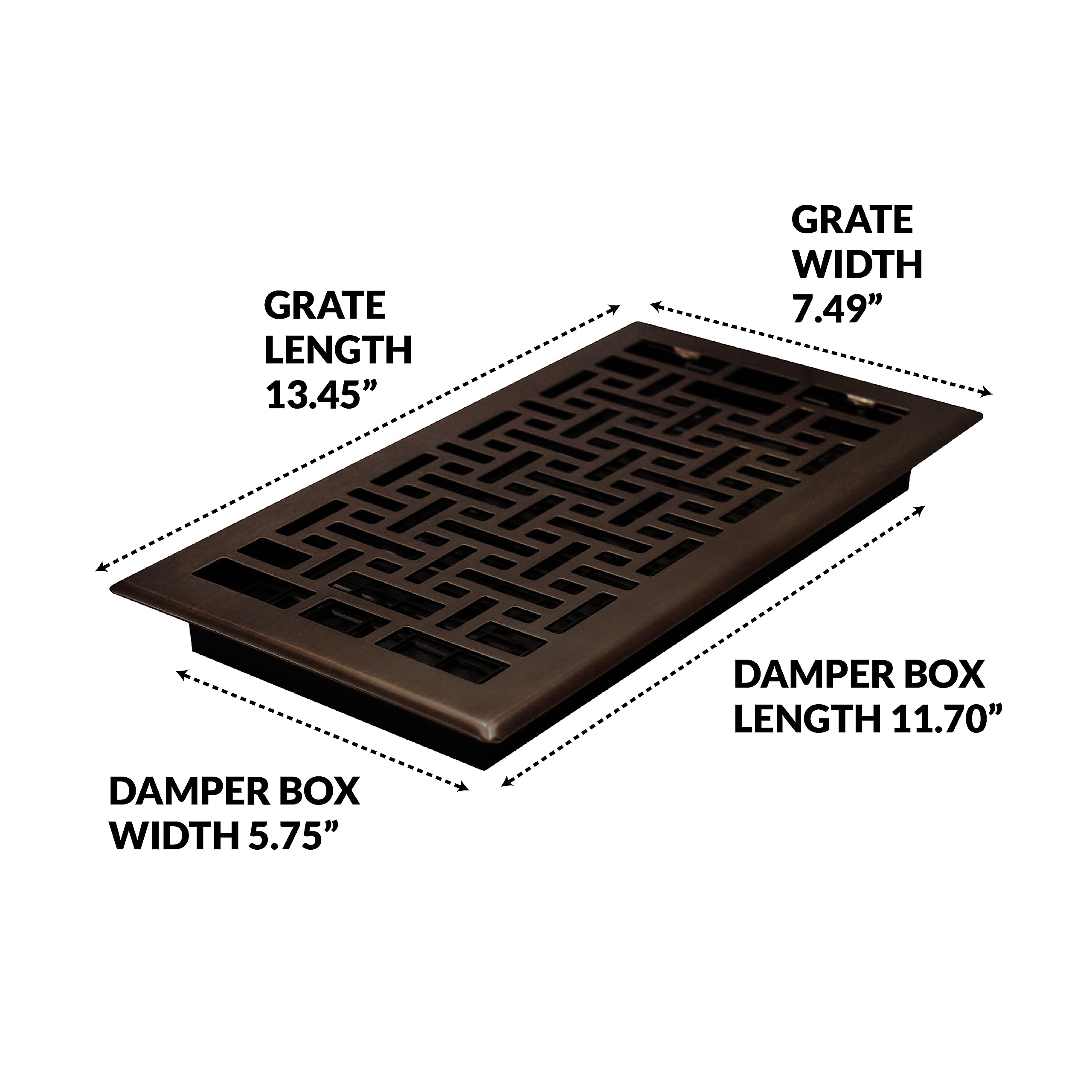 Oriental Floor Register 6x12