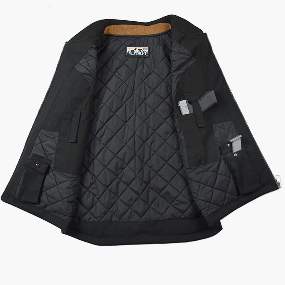 EDTREK Waterproof Concealed Carry Vest with 10 Pockets - Durable Canvas Tactical Vest for Men, Outdoor Activities, Hiking & Everyday Wear