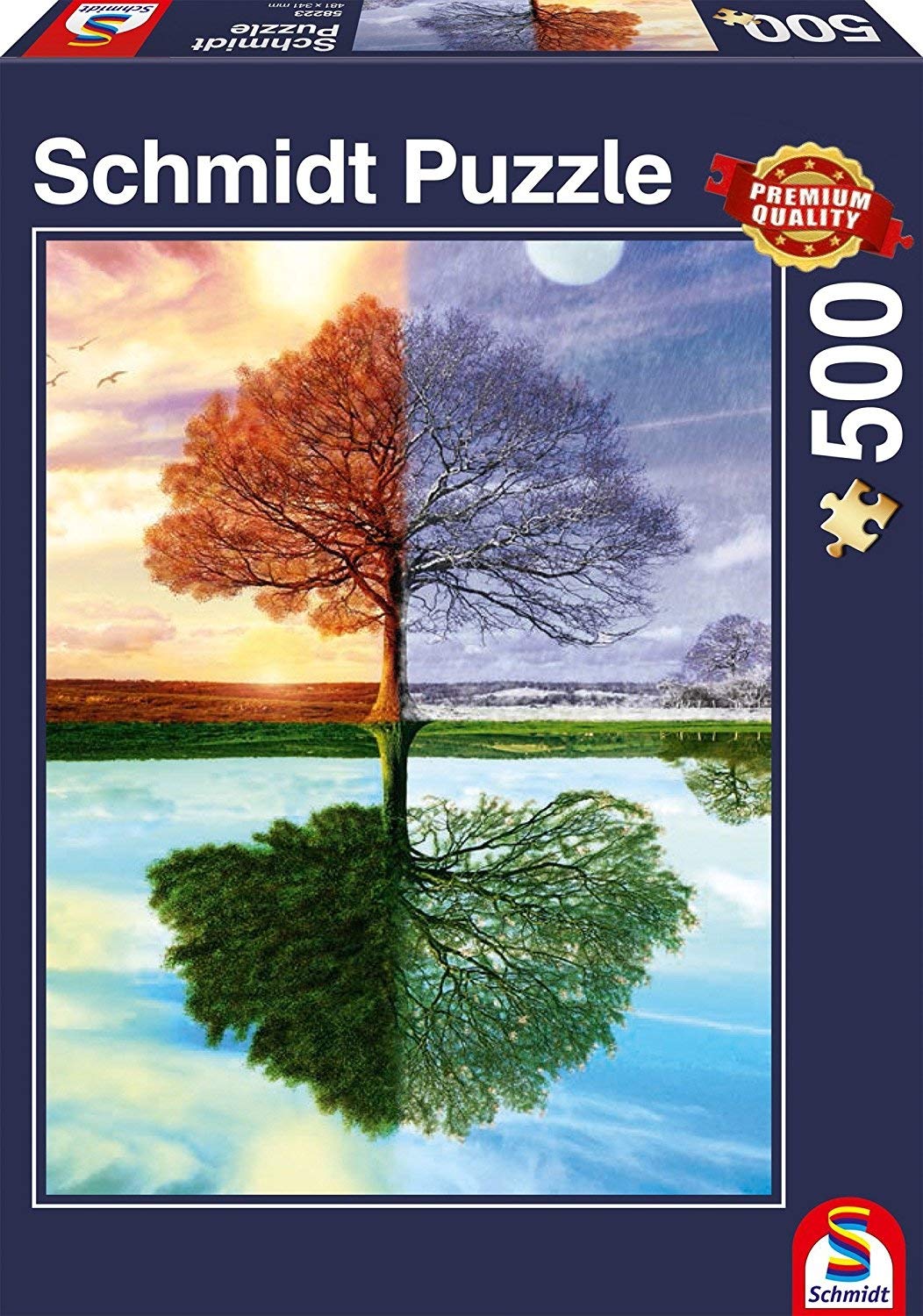Schmidt The Seasons Tree Puzzle - 500 Piece Jigsaw Puzzle for Adults & Teens Ages 12+, Single Player Educational Puzzle - Perfect for Family Game Night, Classroom Activities & Stress Relief