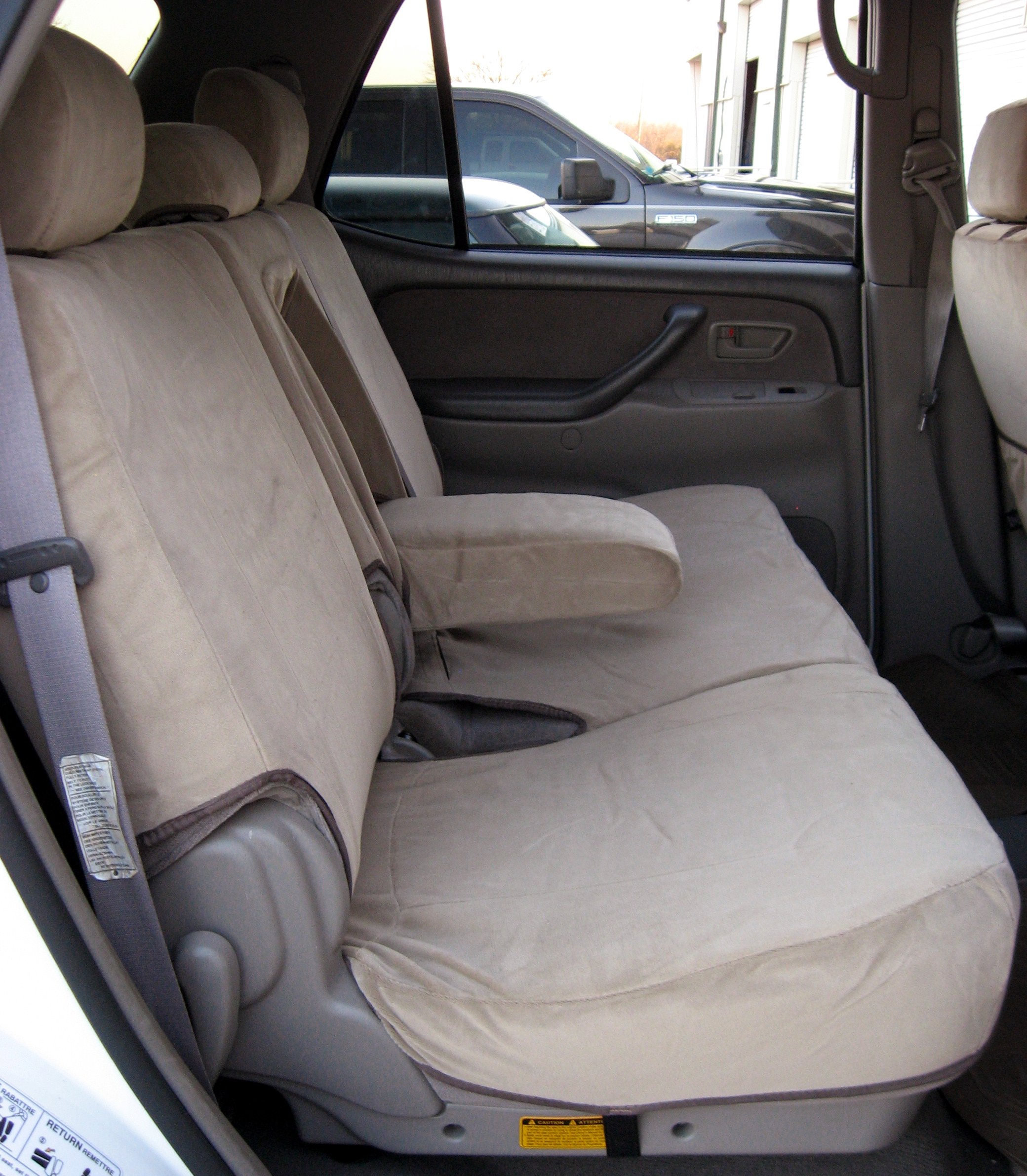 Durafit Custom Seat Covers for 2000-2004 Toyota Sequoia - Tan Color, 3-Row Full Set - Perfect for Road Trips, Family Outings & Off-Road Adventures