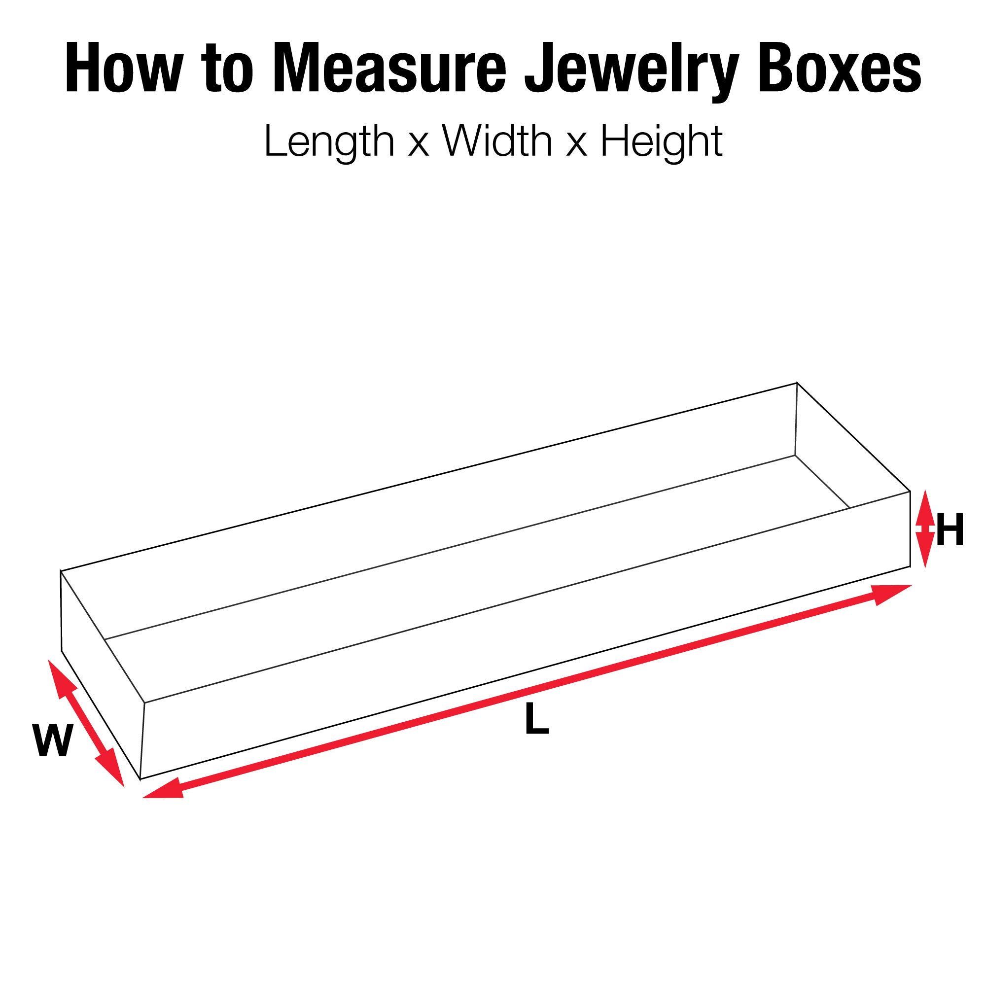 Aviditi 8x2x0.875 Inch White Jewelry Gift Boxes with Cotton Cushion - 100 Pack for Necklaces, Watches, Tennis Bracelets - Perfect for Jewelry Stores, Wedding Gifts & Luxury Packaging