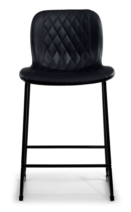Adrien Upholstered Counter Height Bar Stool - Black - Modern Kitchen Island & Breakfast Nook Seating