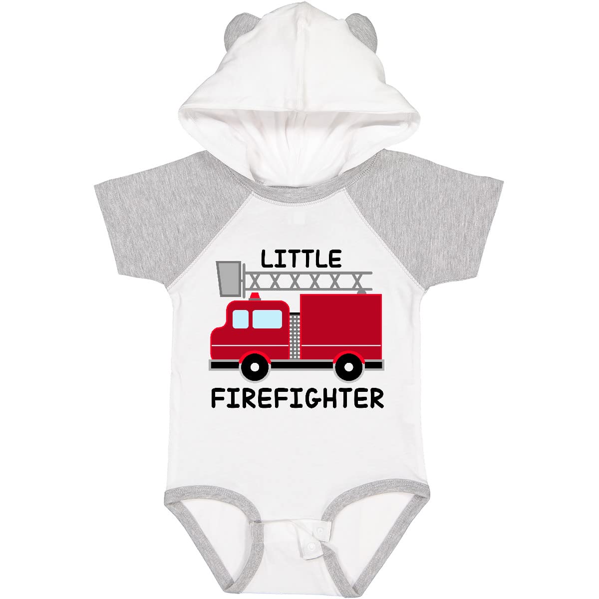 Inktastic Red Fire Little Firefighter Baby Bodysuit - Cute Infant Onesie for Firefighter Lovers, Birthday & Holiday Gifts - Perfect for Fire Station Visits, Dress-Up Play & Photo Shoots