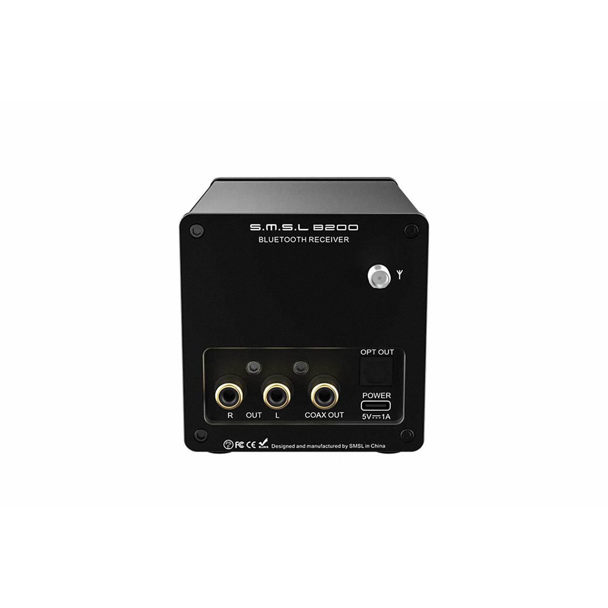 SMSL Audio B200 Wireless Bluetooth Receiver for Home Stereo & Speakers - High-Quality Audio Streaming for Music, Movies & Gaming