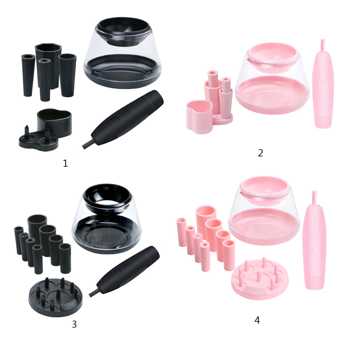 Electric Makeup Brush Cleaner Set - Professional Automatic Cosmetic Brush Washer with Drying Stand - Perfect for Home & Salon Use - Great Gift for Makeup Lovers