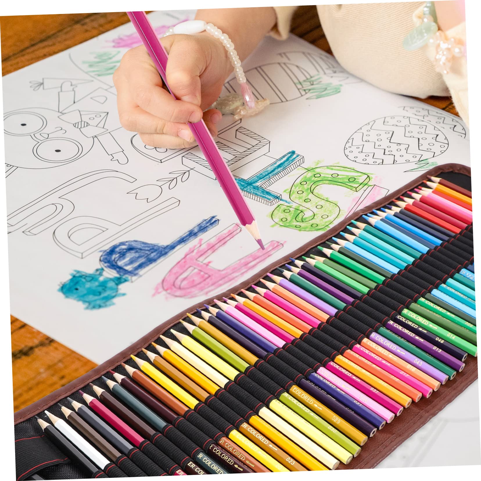 HOODANCOS 5 Sets Bulk Colored Pencils - 120 Premium Drawing & Coloring Pencils Set for Artists, Students & Kids - Vibrant Wax-Based Pencils with Nylon Case - Perfect for Sketching, School Projects & Art Classes