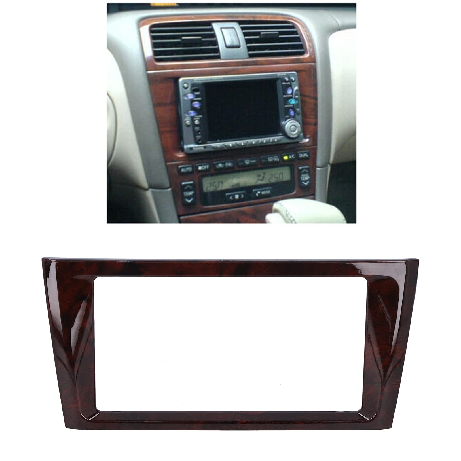 Aramox 2-Din ABS Car Stereo Dash Kit - Universal Radio Fascia Panel Frame for Toyota Avalon 2000-2004 | Perfect for Aftermarket Navigation & Audio System Installation